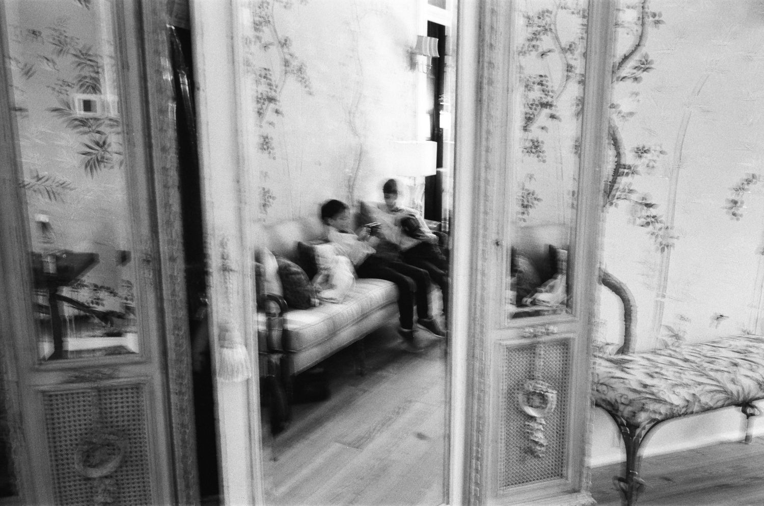 Wedding guests awaiting the start of the ceremony, film wedding photography by Palm Meadow Weddings New Orleans