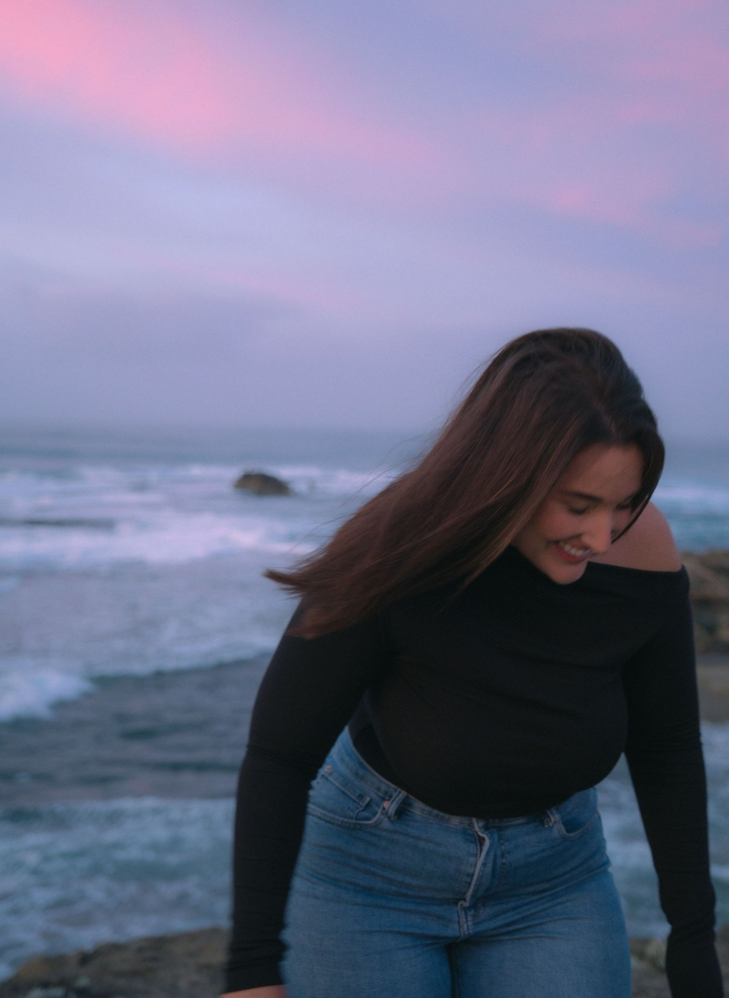 phot o of a woman on a warnambool beach