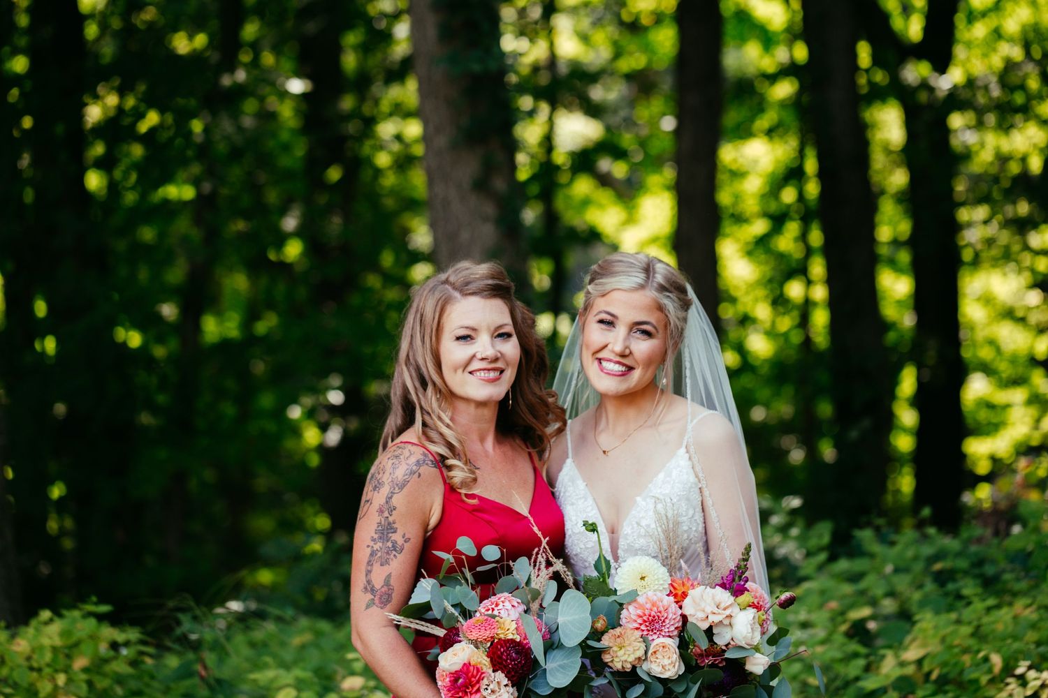 bride with bridesmaid