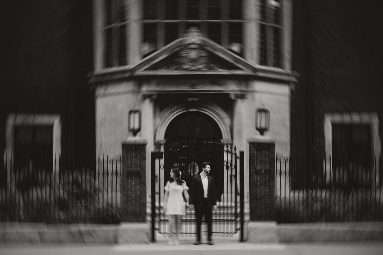black and white engagement pictures in minneapolis