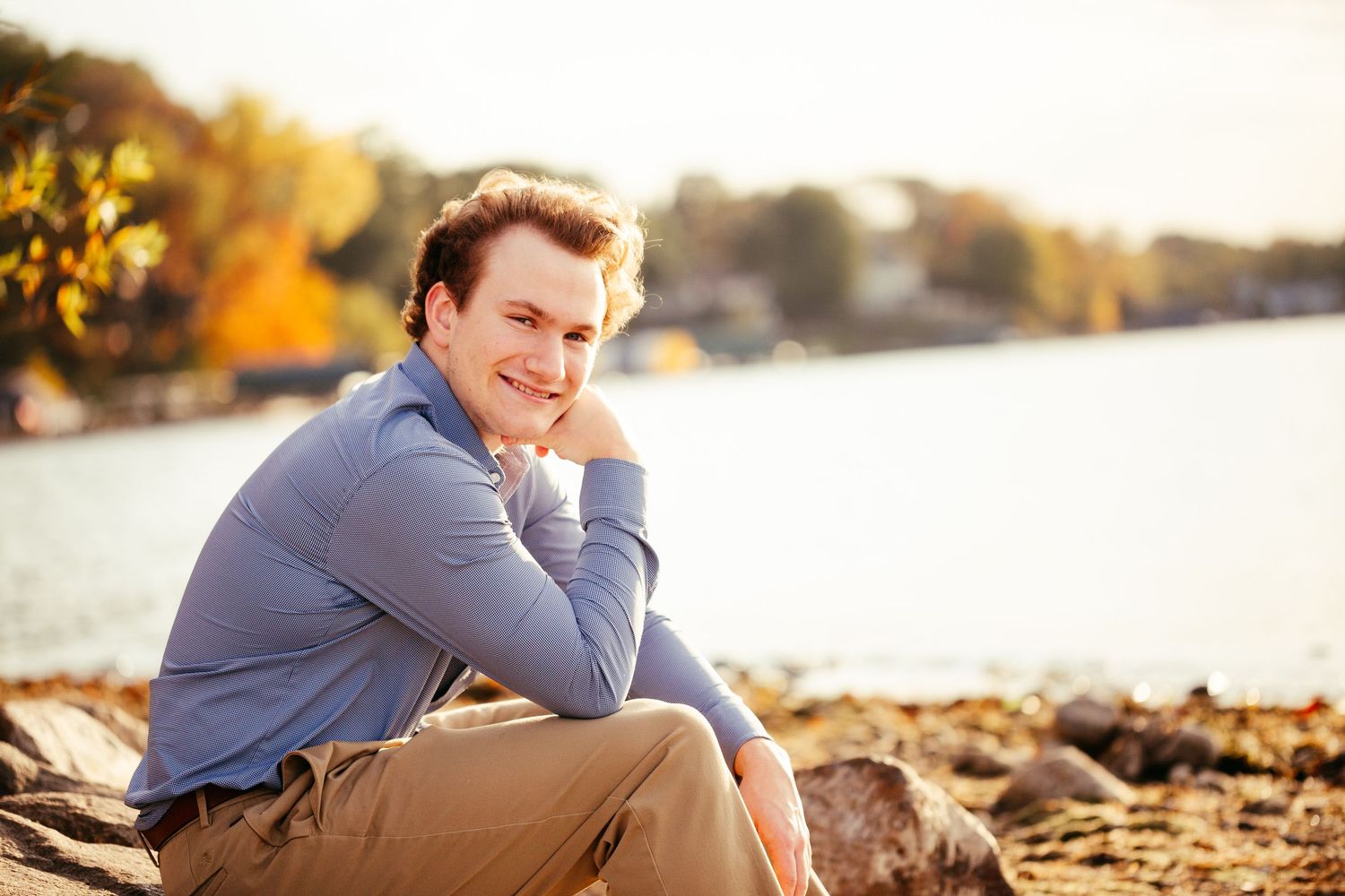minnesota senior photos on lake minnetonka excelsior