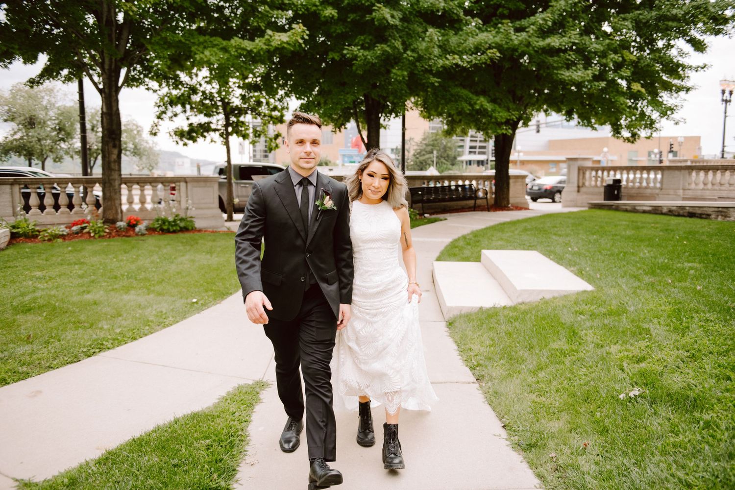 bride and groom portraits in st. paul