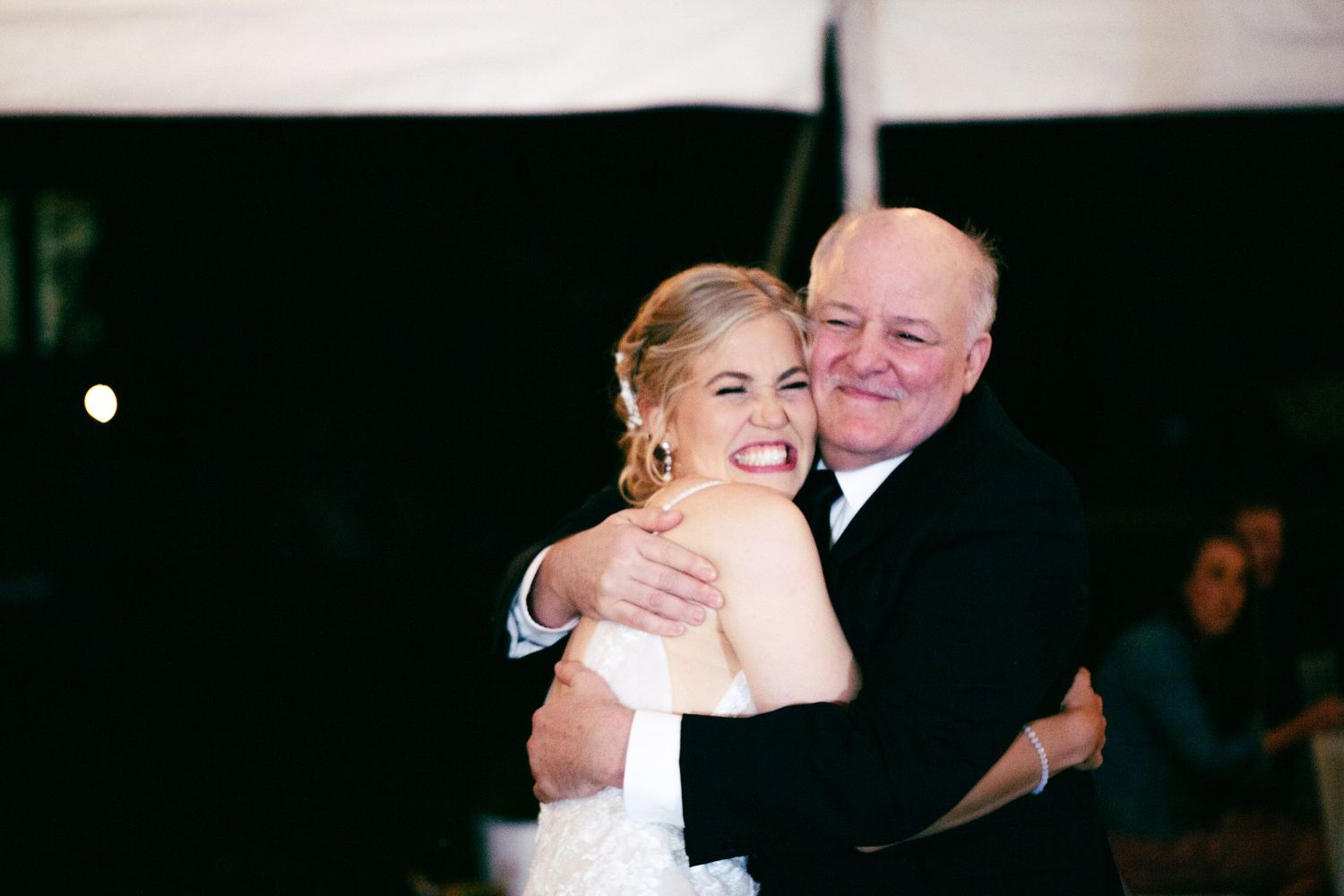 wedding first dance between bride and father of the bride