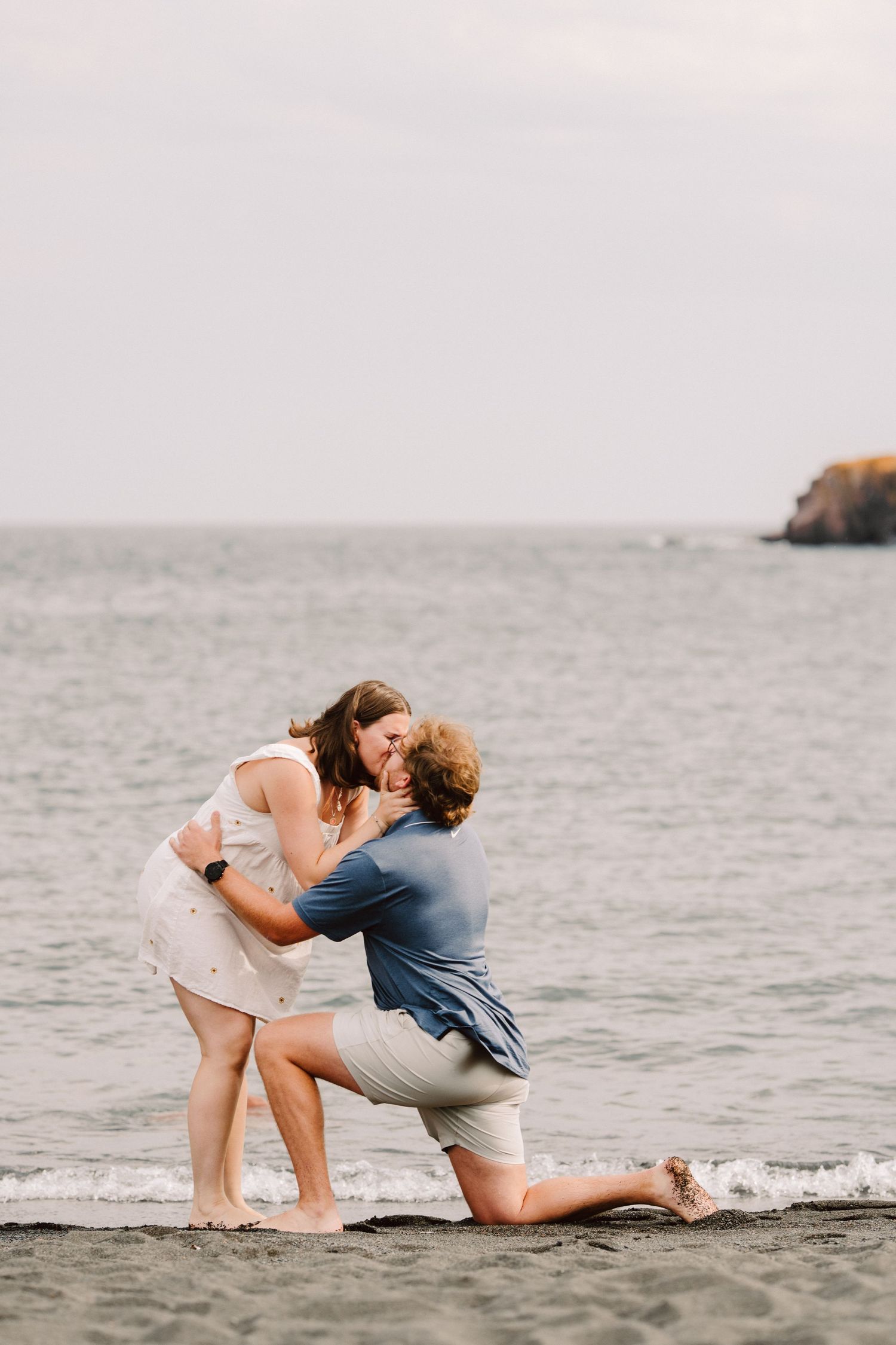 surprise proposal at black sand beach