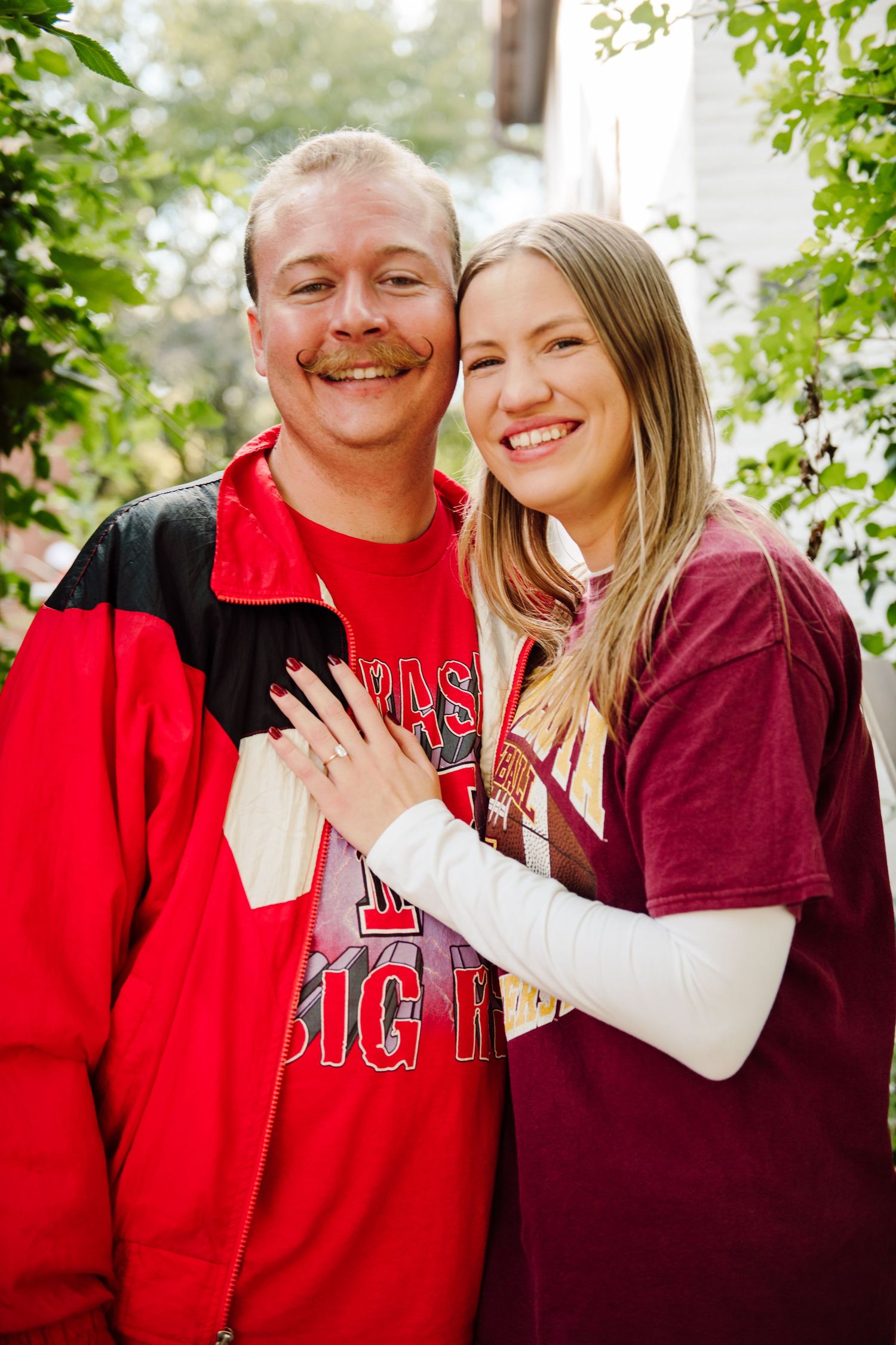 minnesota backyard engagement photos