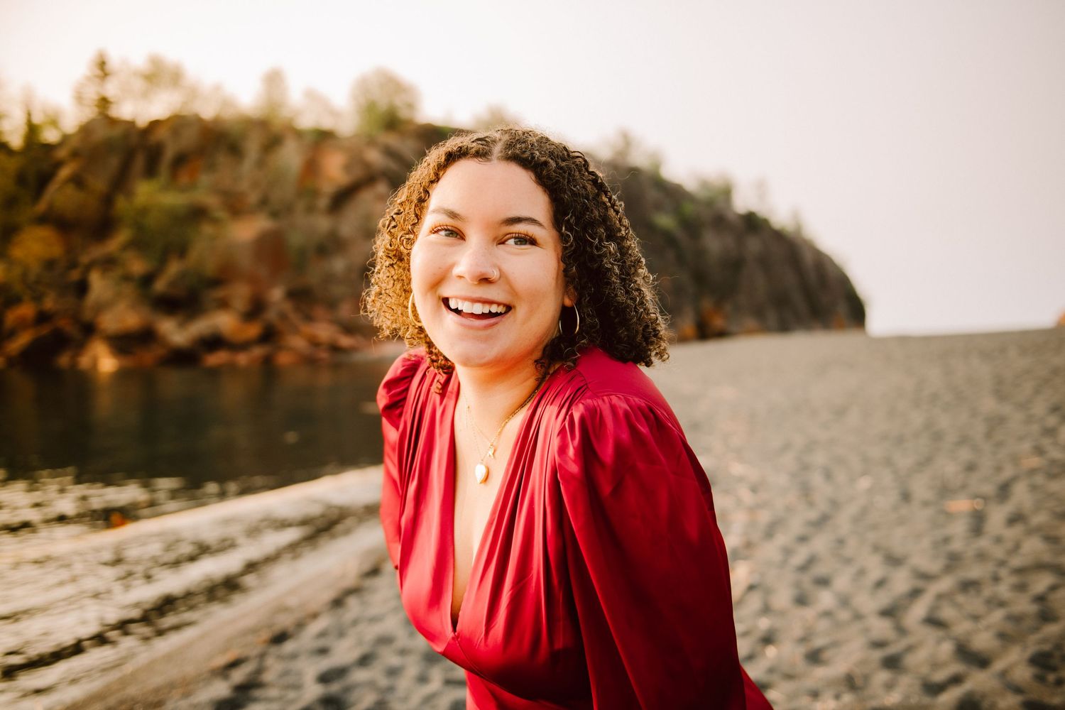 minnesota senior photos black sand beach