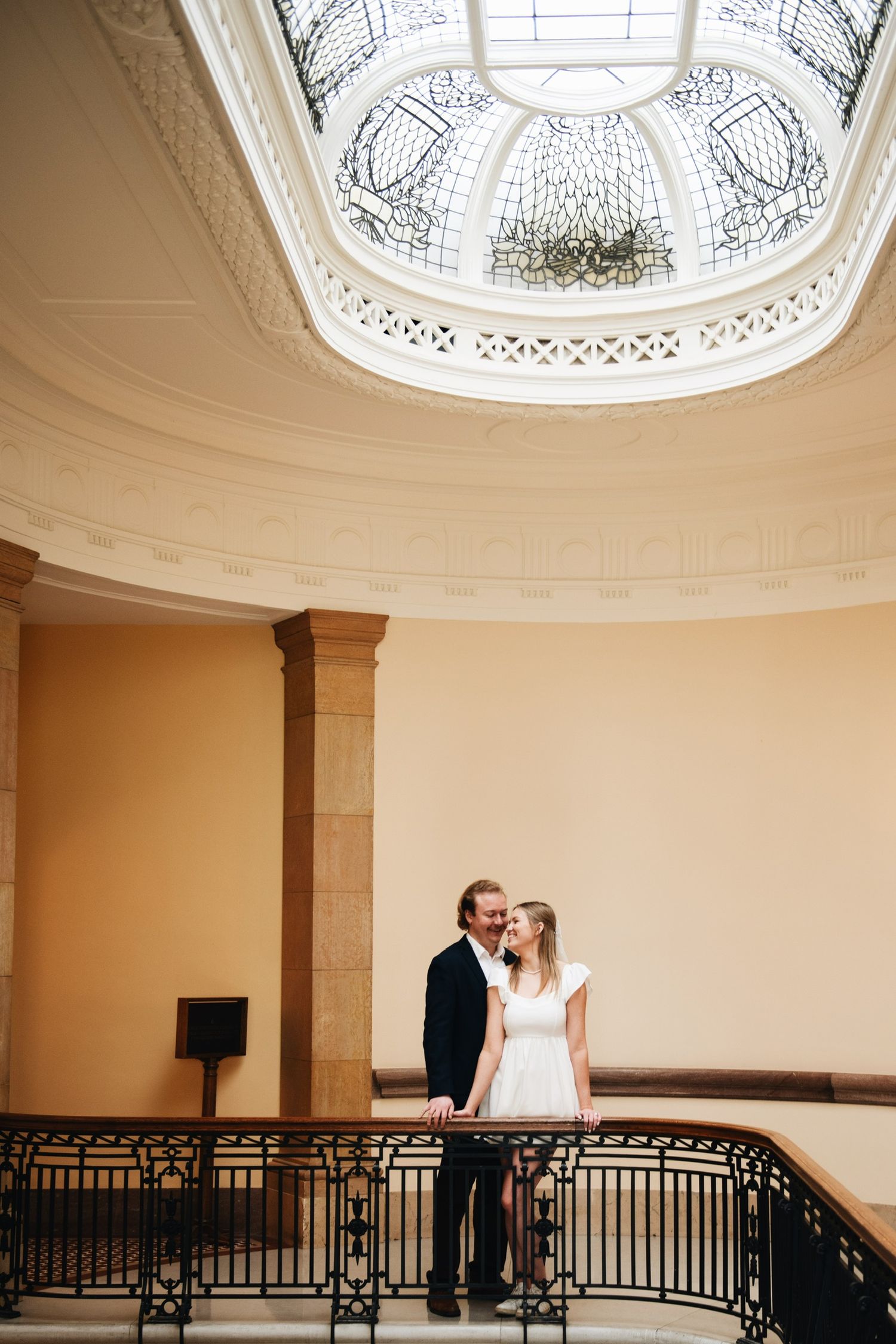 engagement photos inside minnesota state capitol