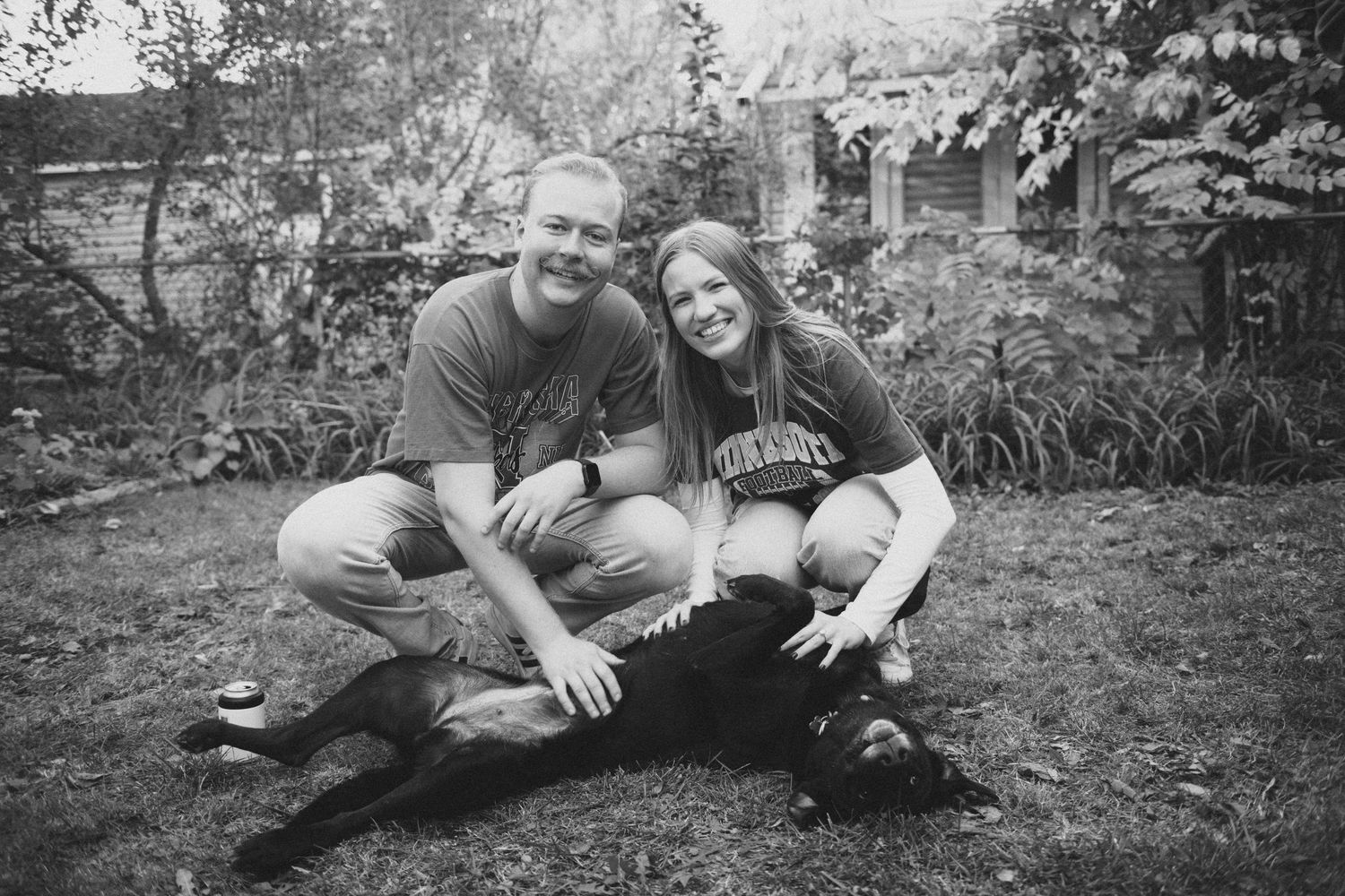 minnesota backyard engagement photos