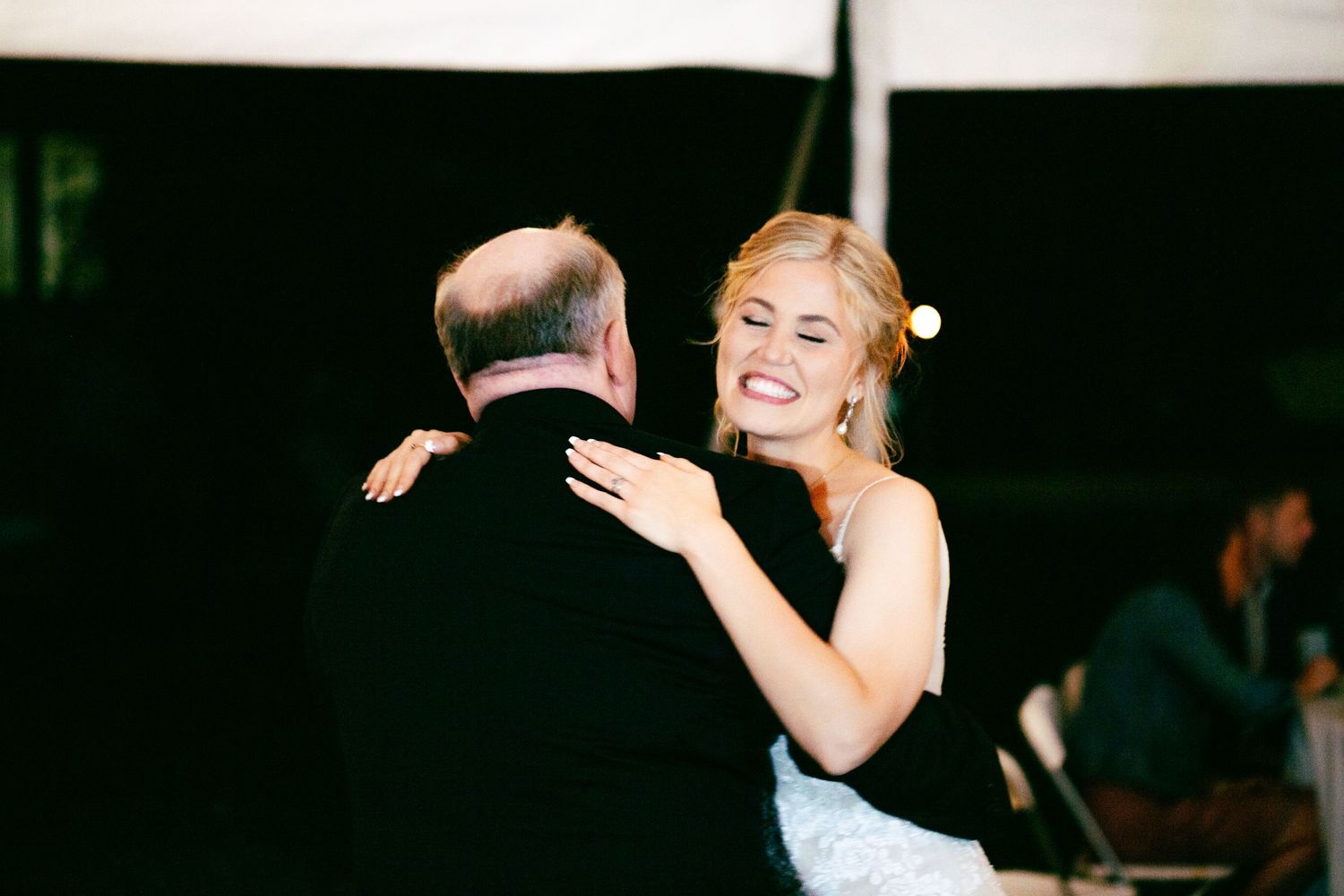 wedding first dance between bride and father of the bride