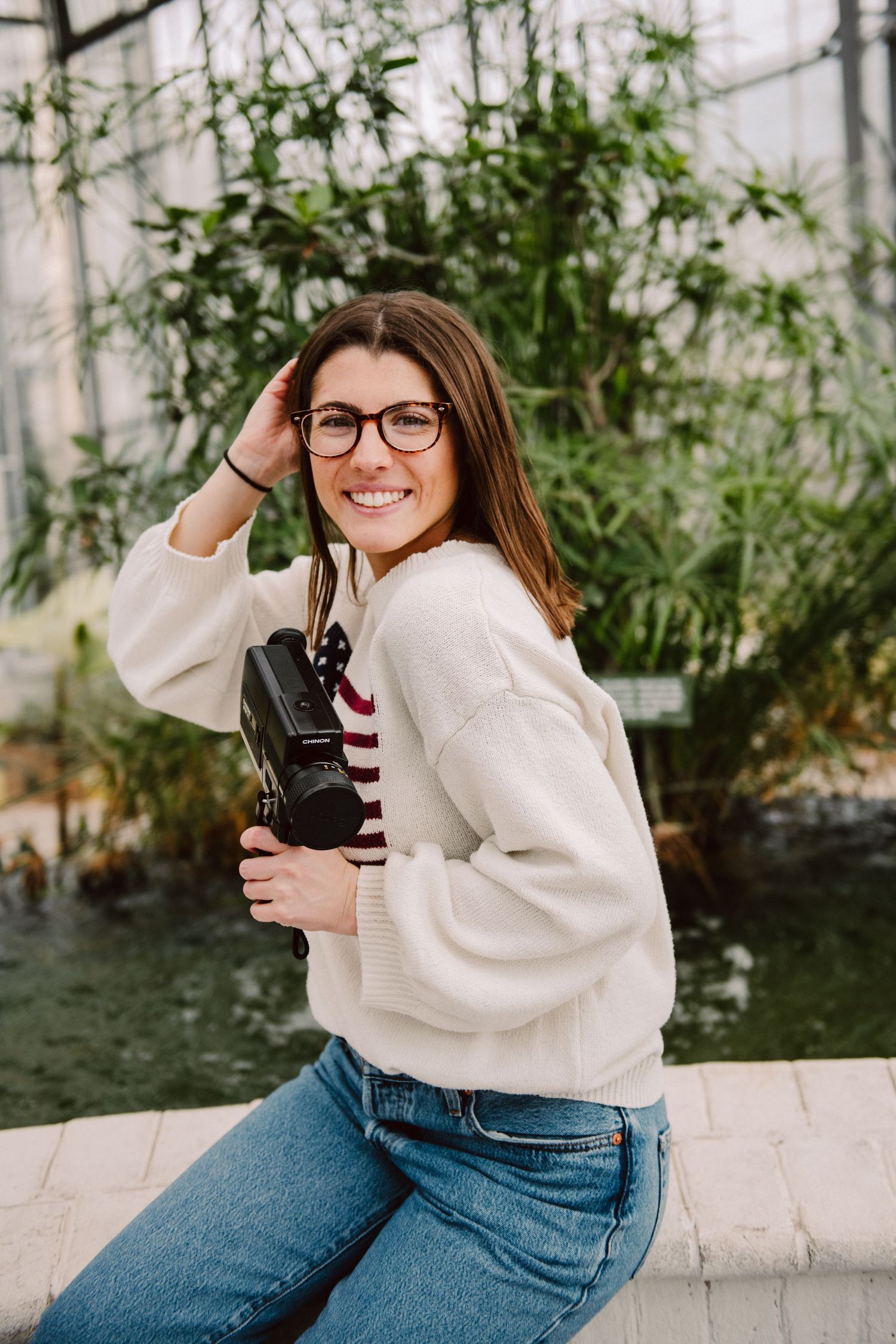 botanical garden senior photo