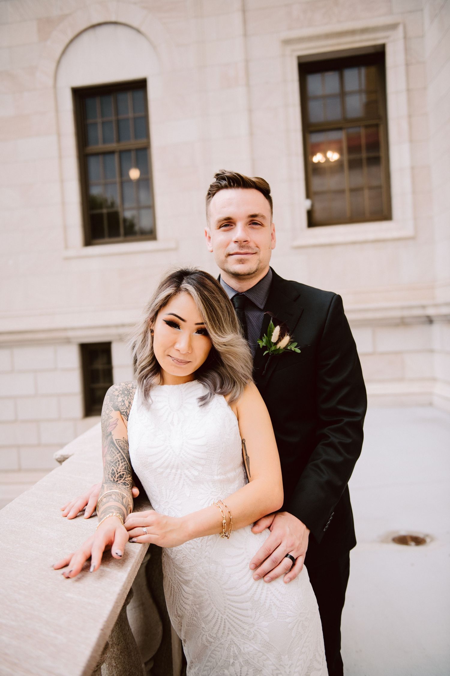 bride and groom portraits in st. paul