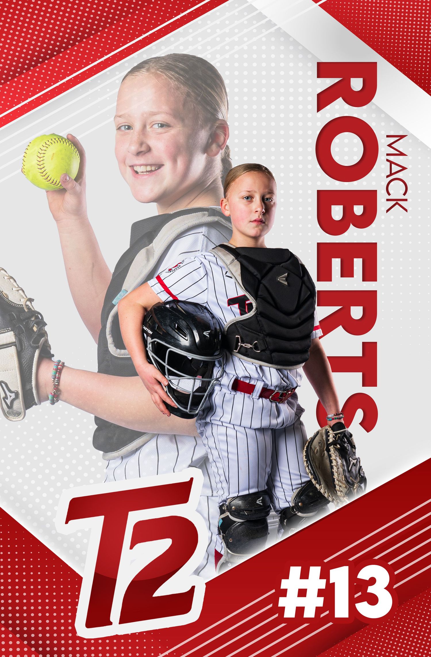 athlete portrait poster graphic design softball baseball
