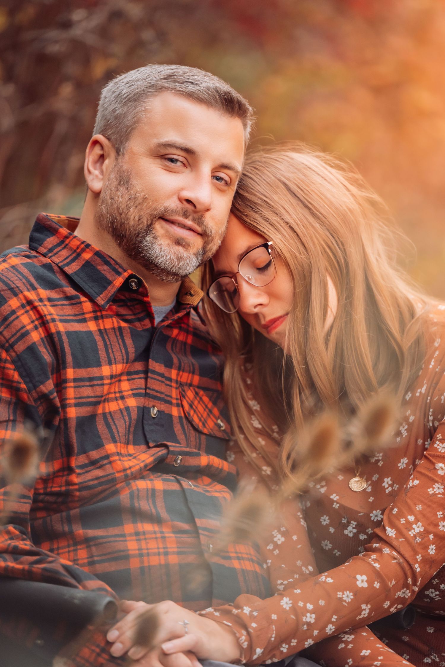 engagement photoshoot with wheelchair warm, dreamy, fall photography