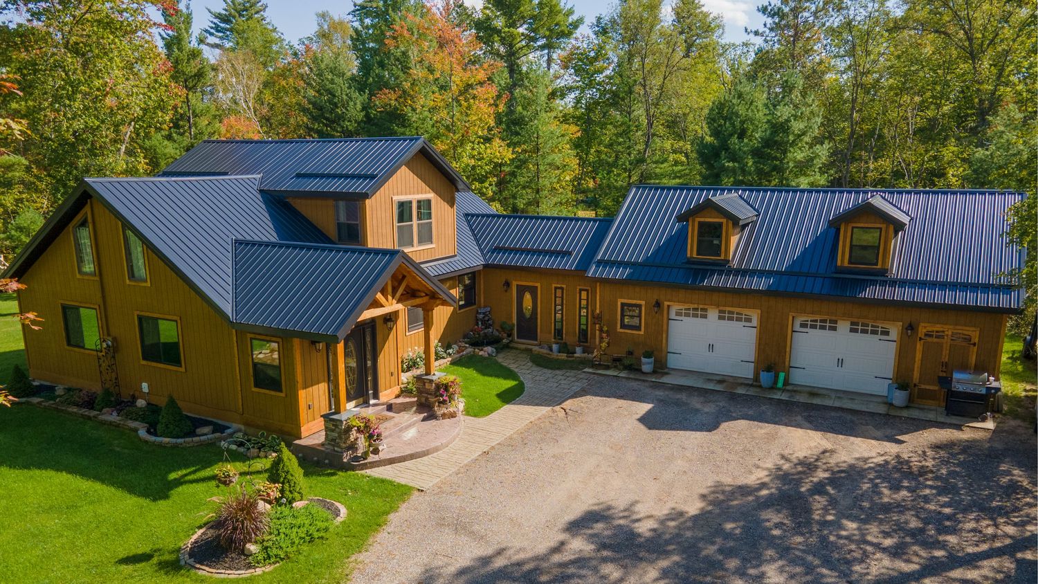 drone photo of house
