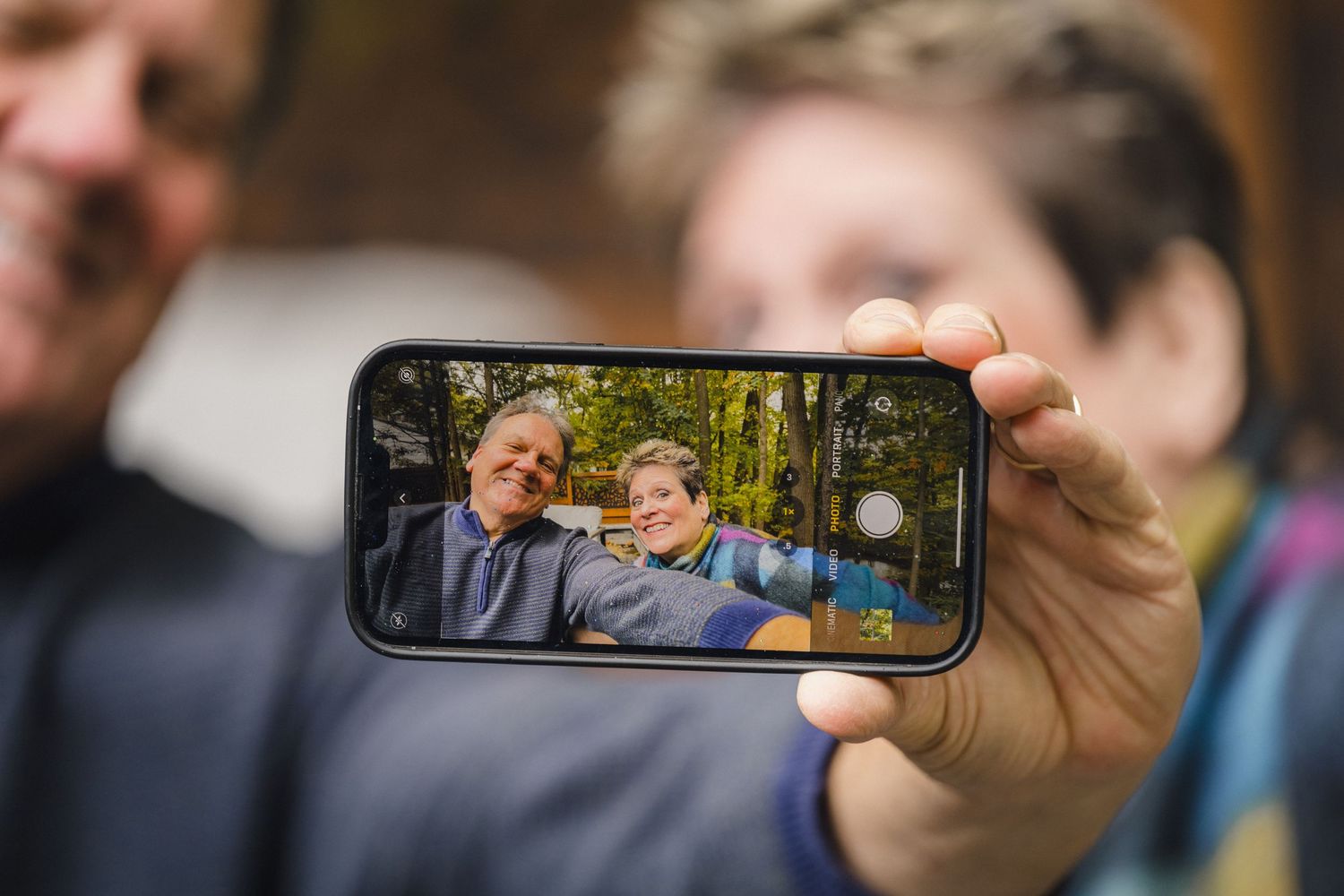 couple taking a selfie