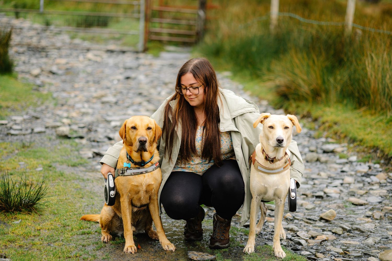 Photographer and her dogs