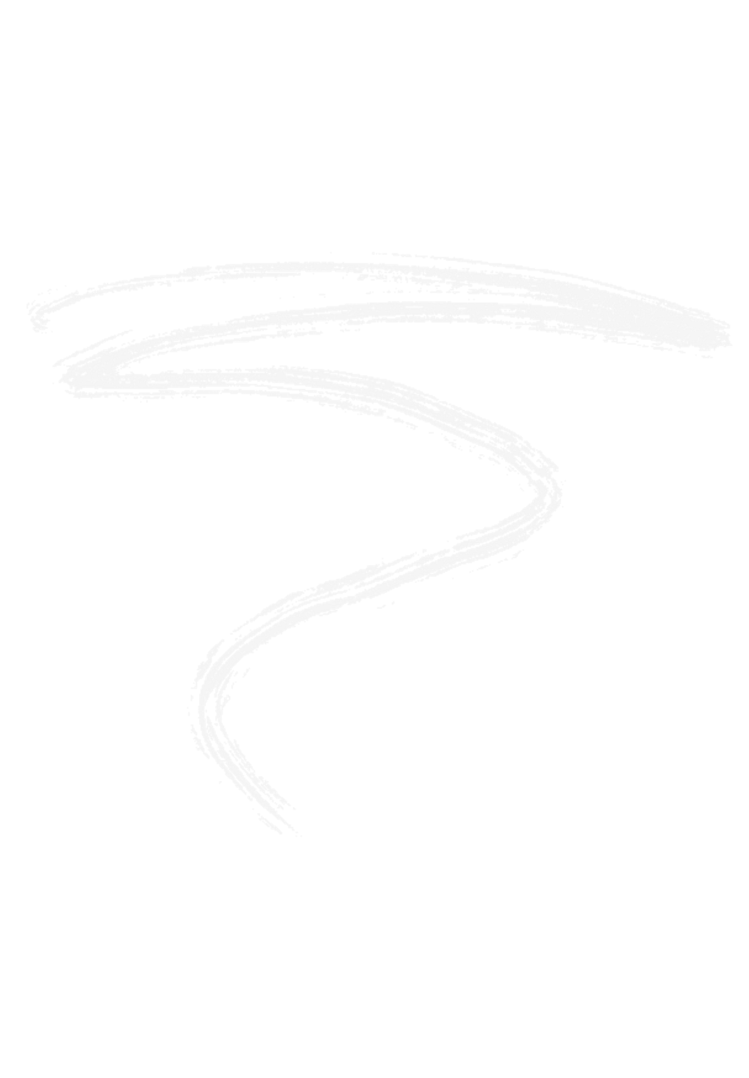An abstract white swirling line design on black background.