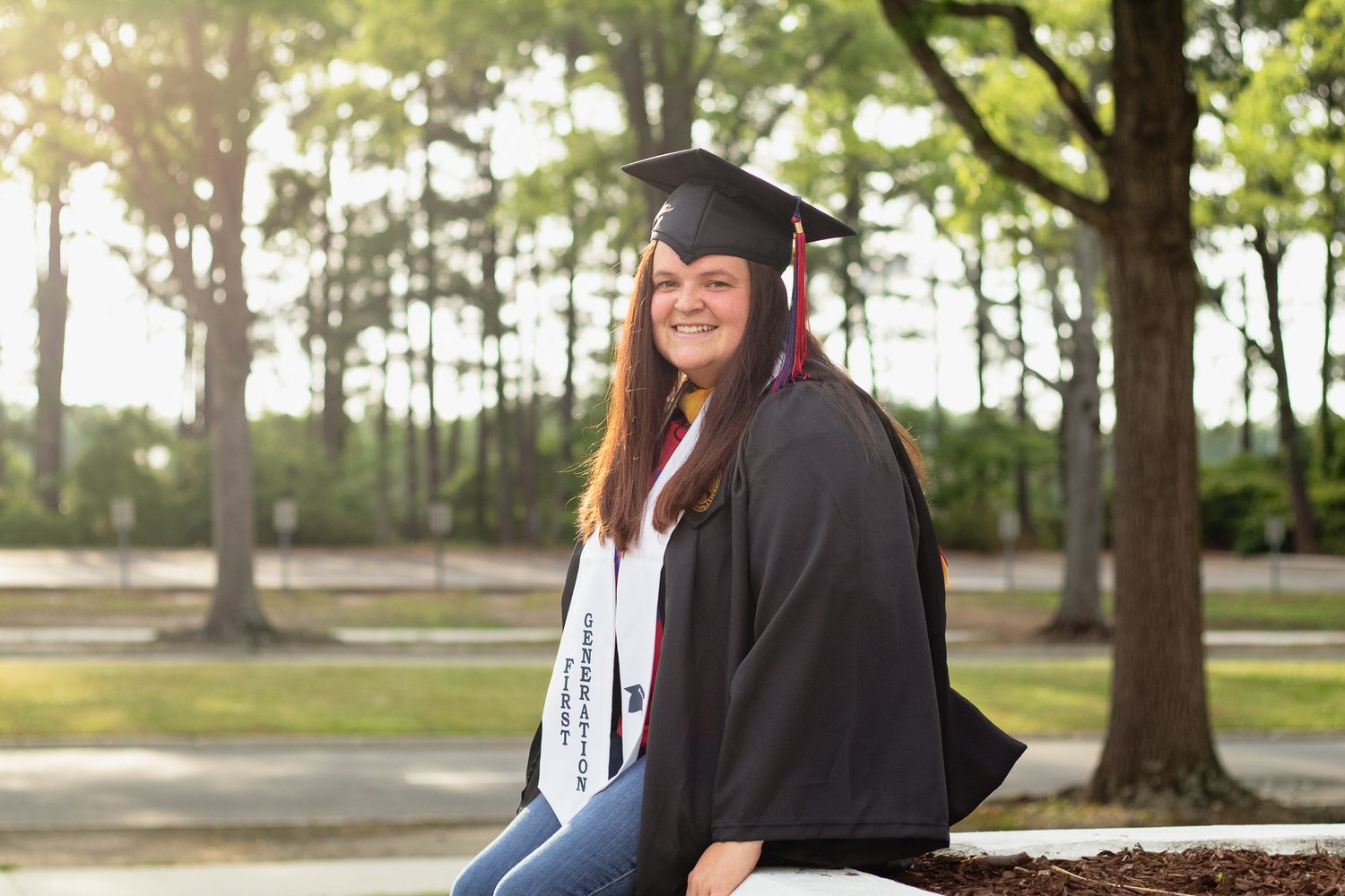 College Francis Marion graduate portraits posing for a South Carolina photographer in Florence, SC for their senior pictures.