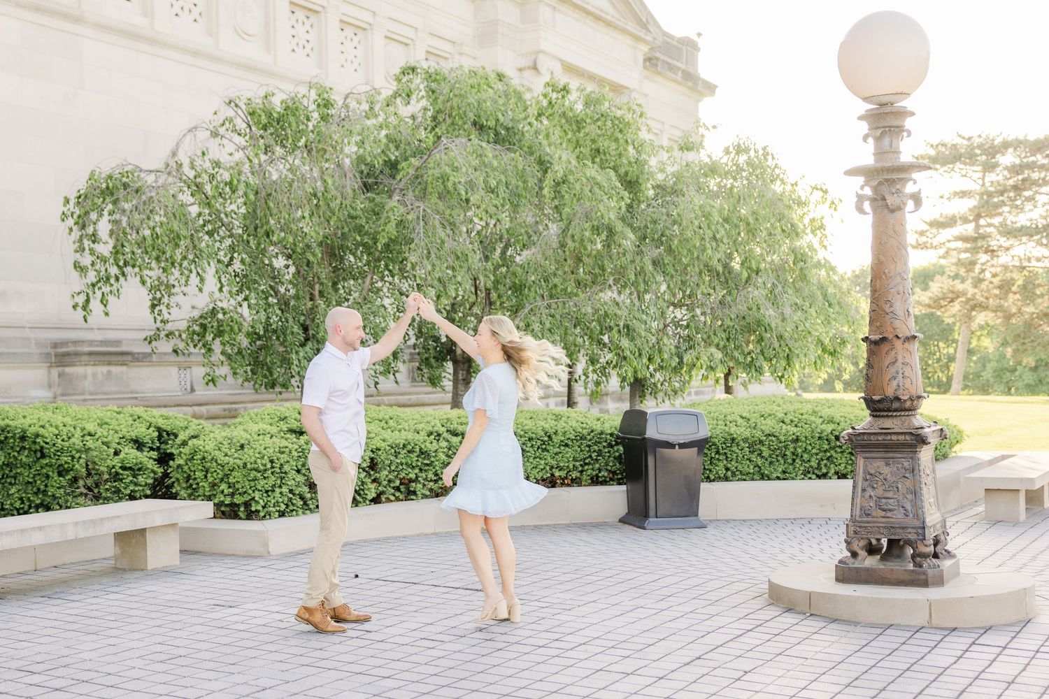 Engagement Forest Park Art Museum Katie Strzelec Photography St. Louis Engagement Wedding Photographer Midwest and Missouri Weddings.