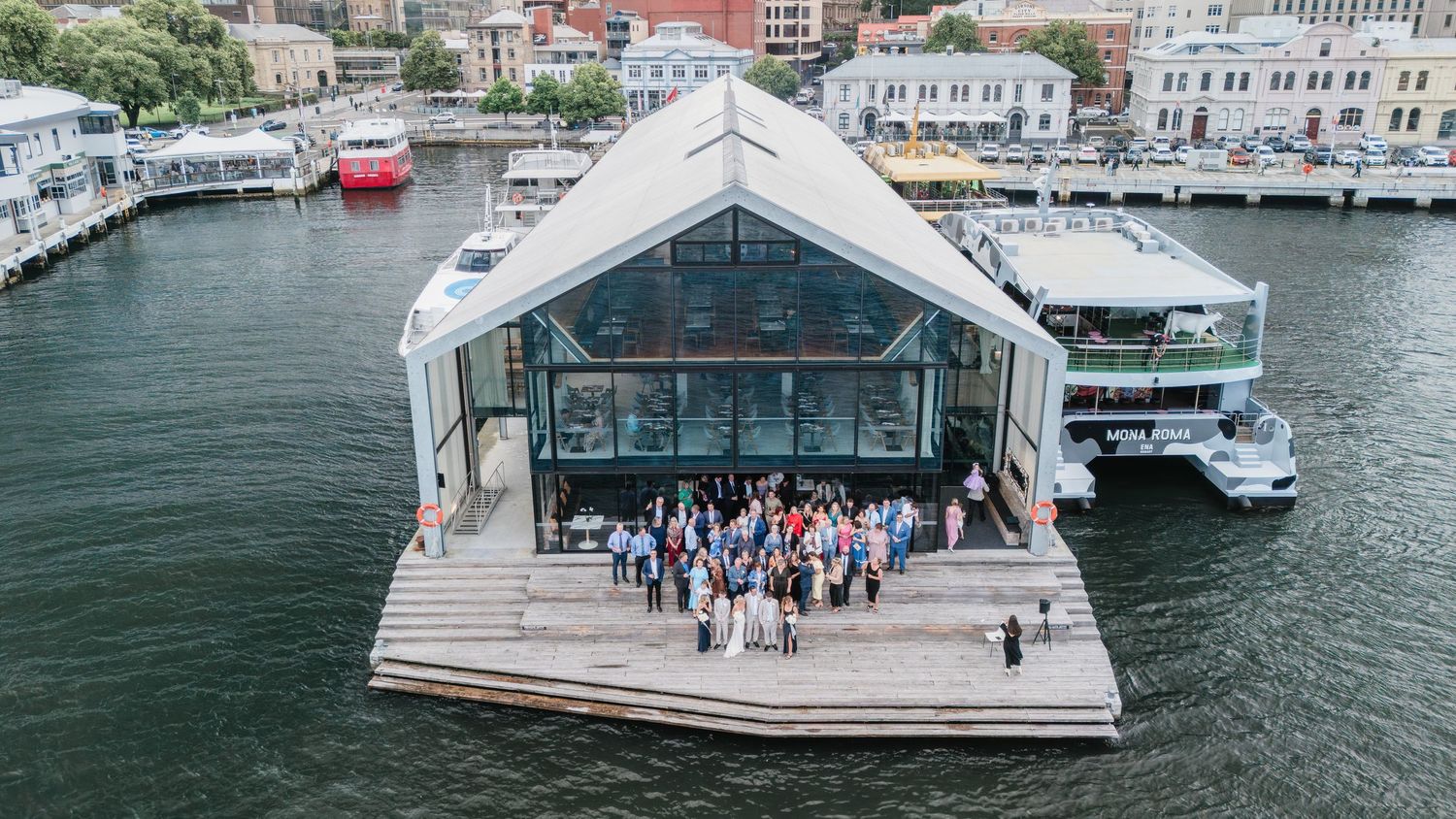drone wedding images