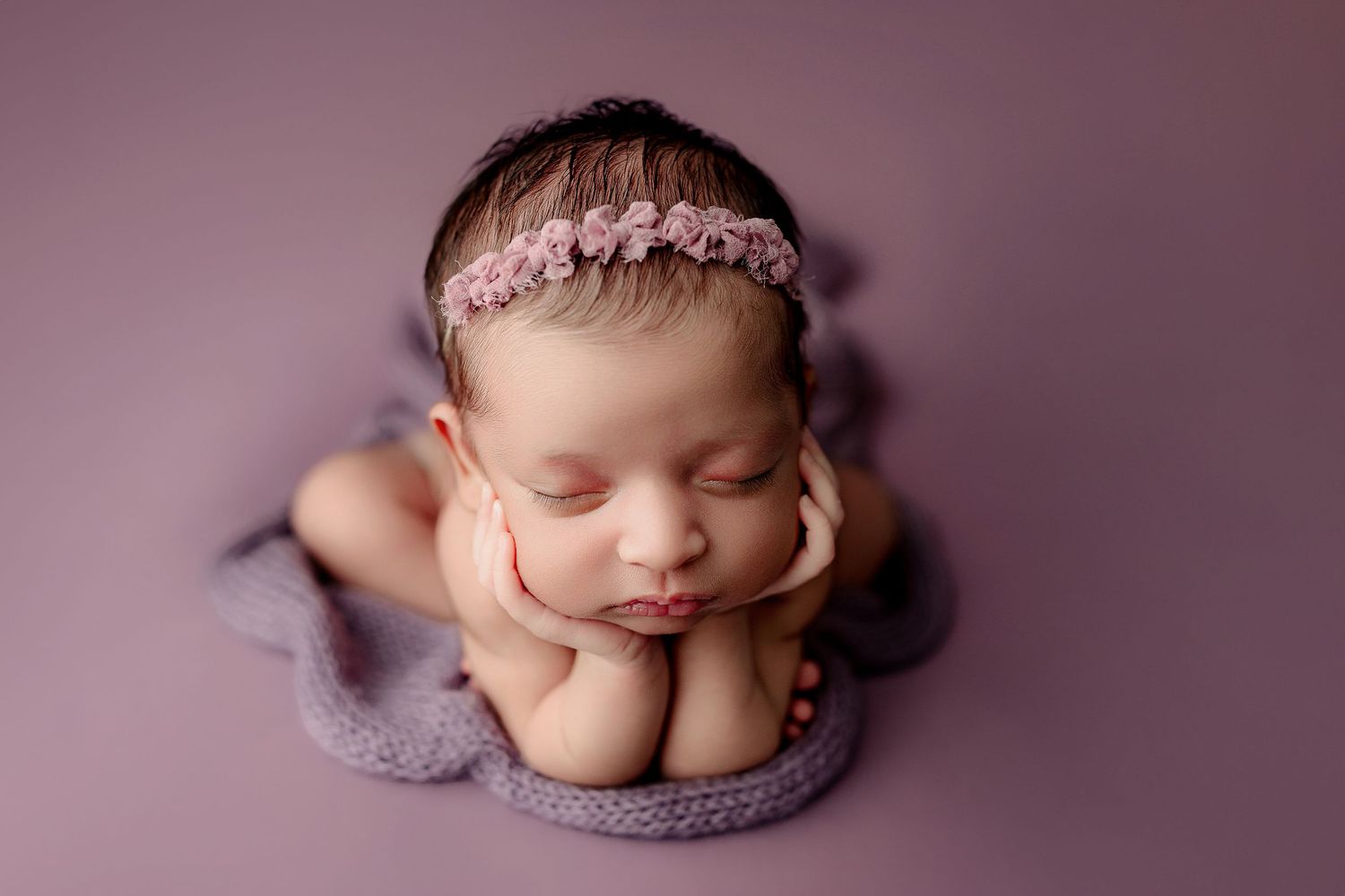 Newborn baby girl portrait Indianapolis photography studio