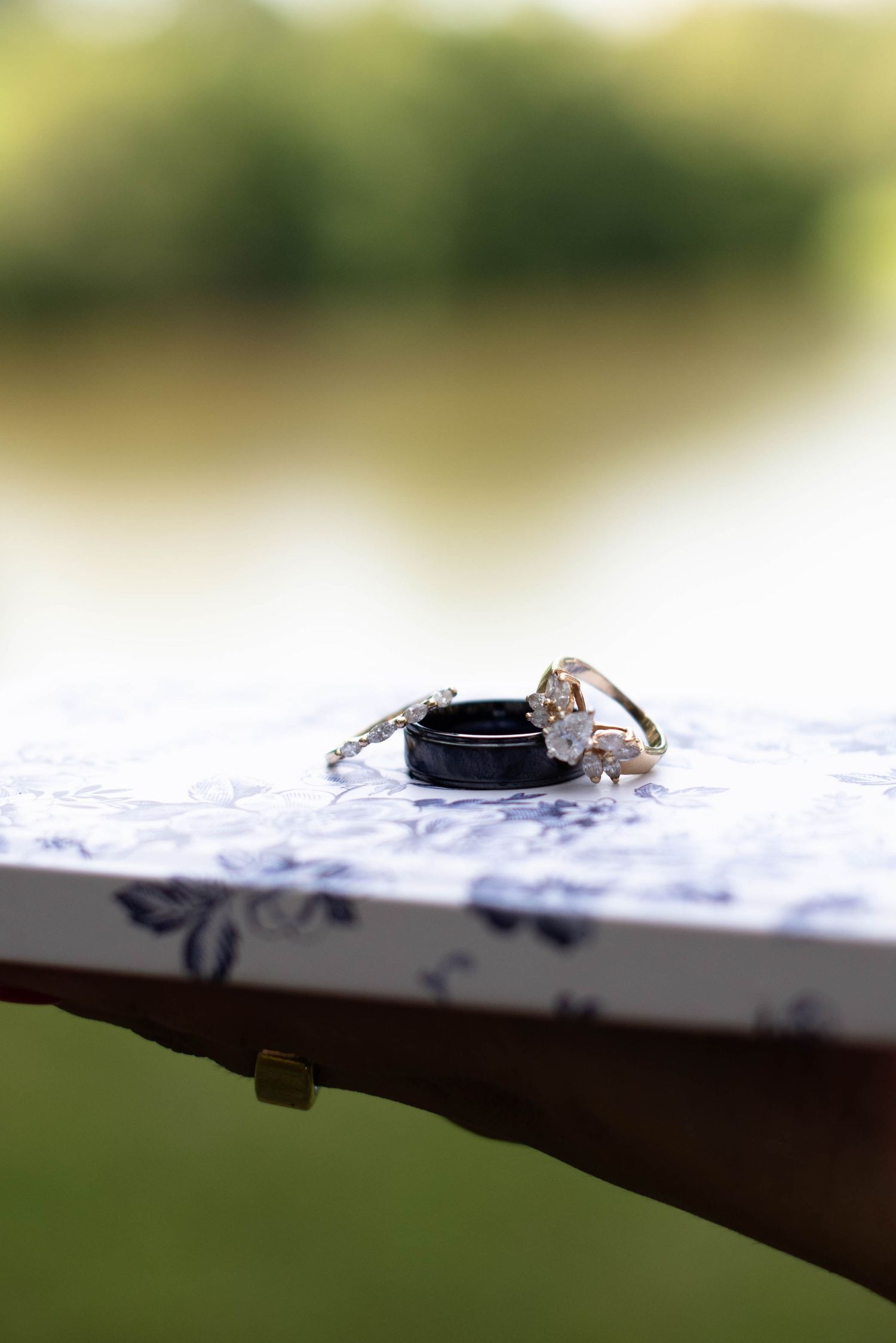 wedding rings close up shot