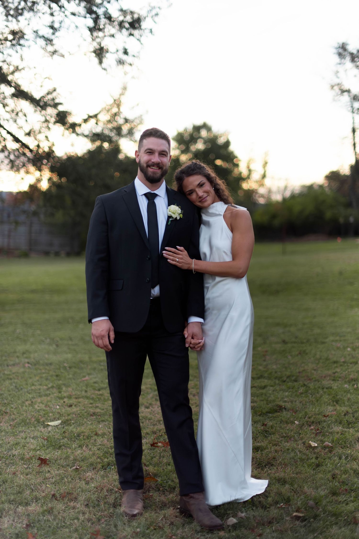 Bride and groom portrait shot during wedding reception