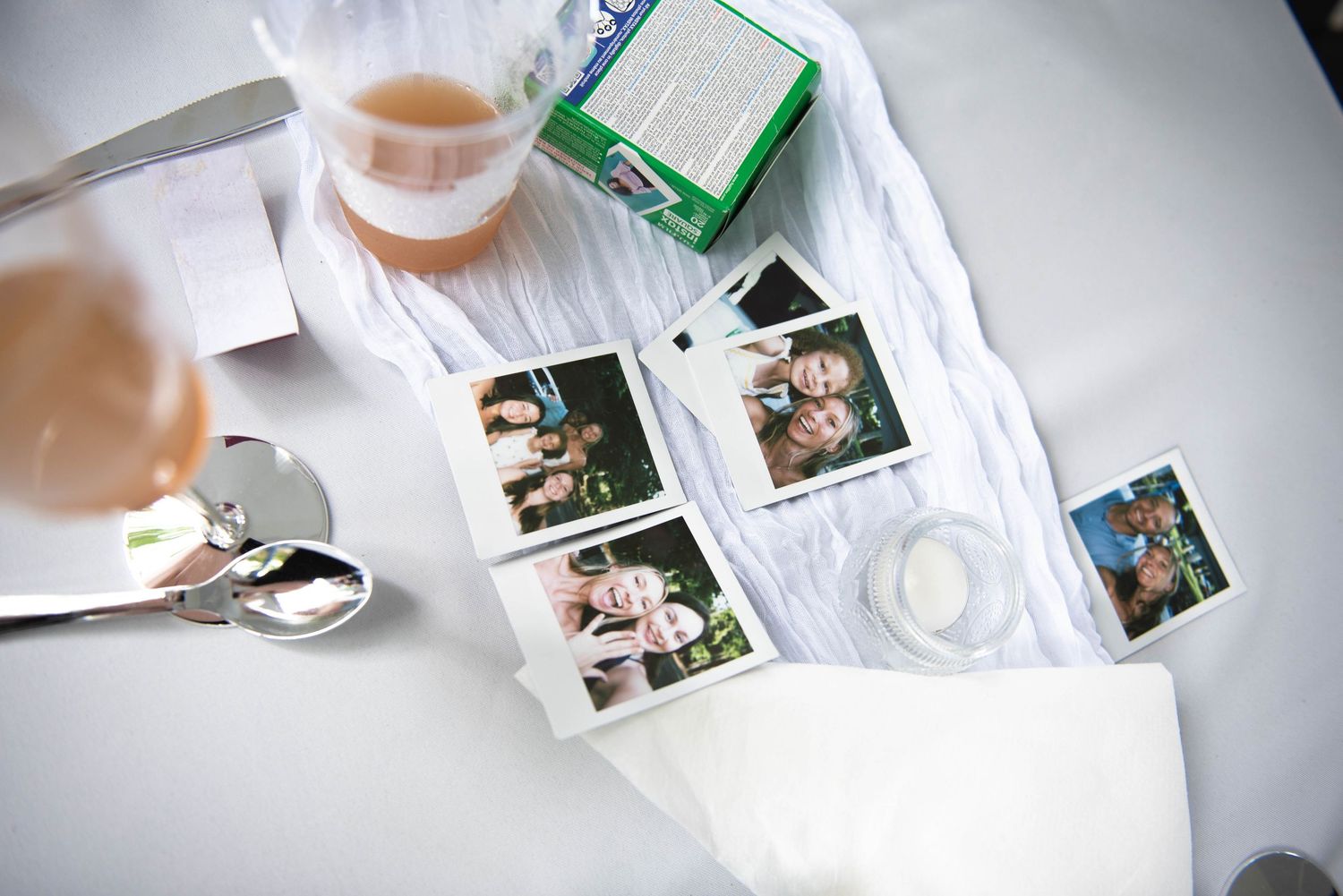 flatlay of reception table