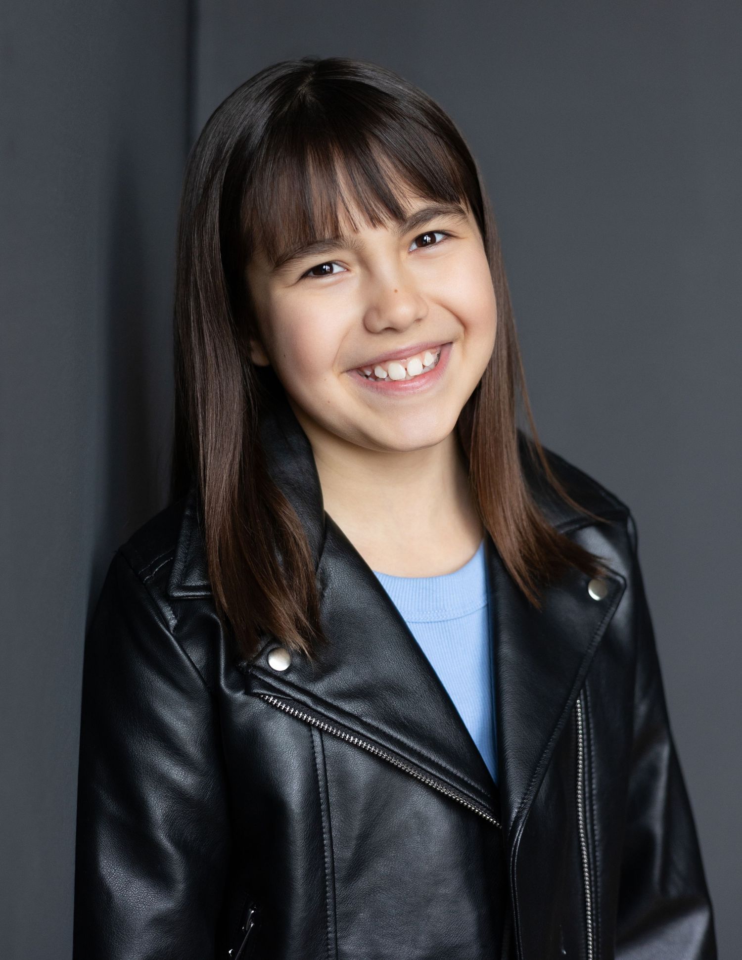 Young actor headshot photographed in Strathroy Ontario studio