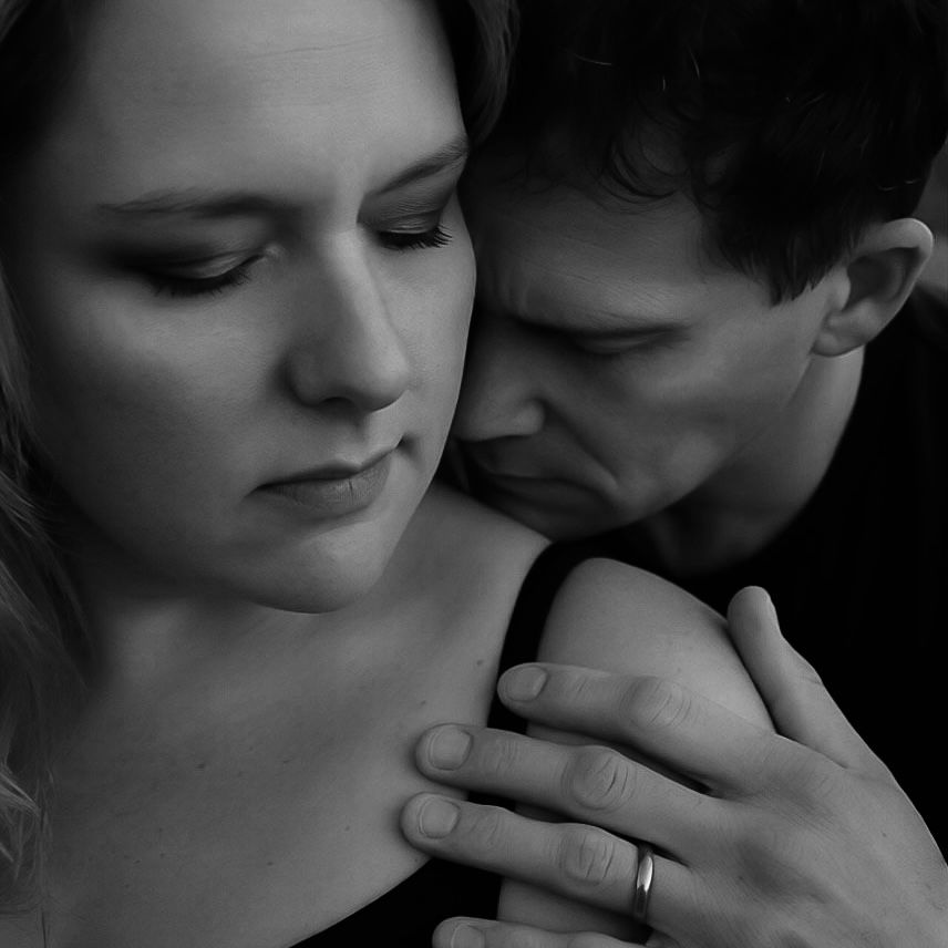couple black and white portrait