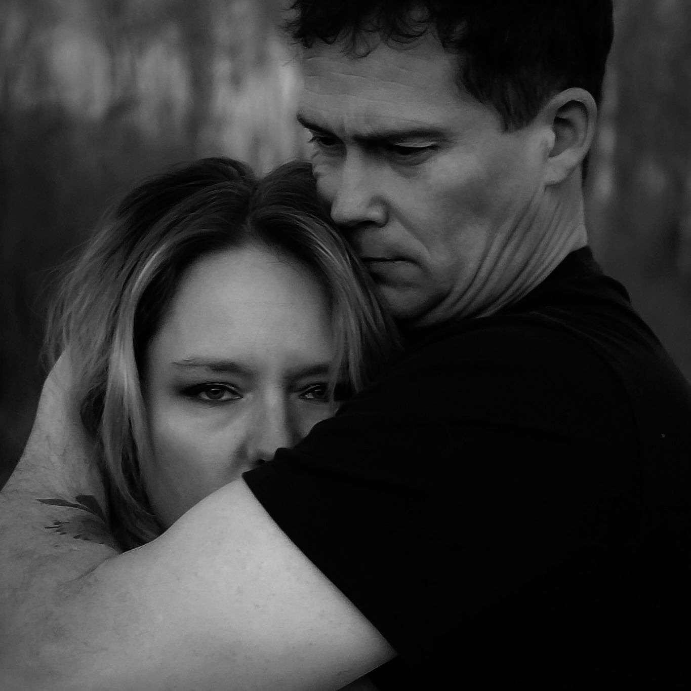 couple black and white portrait