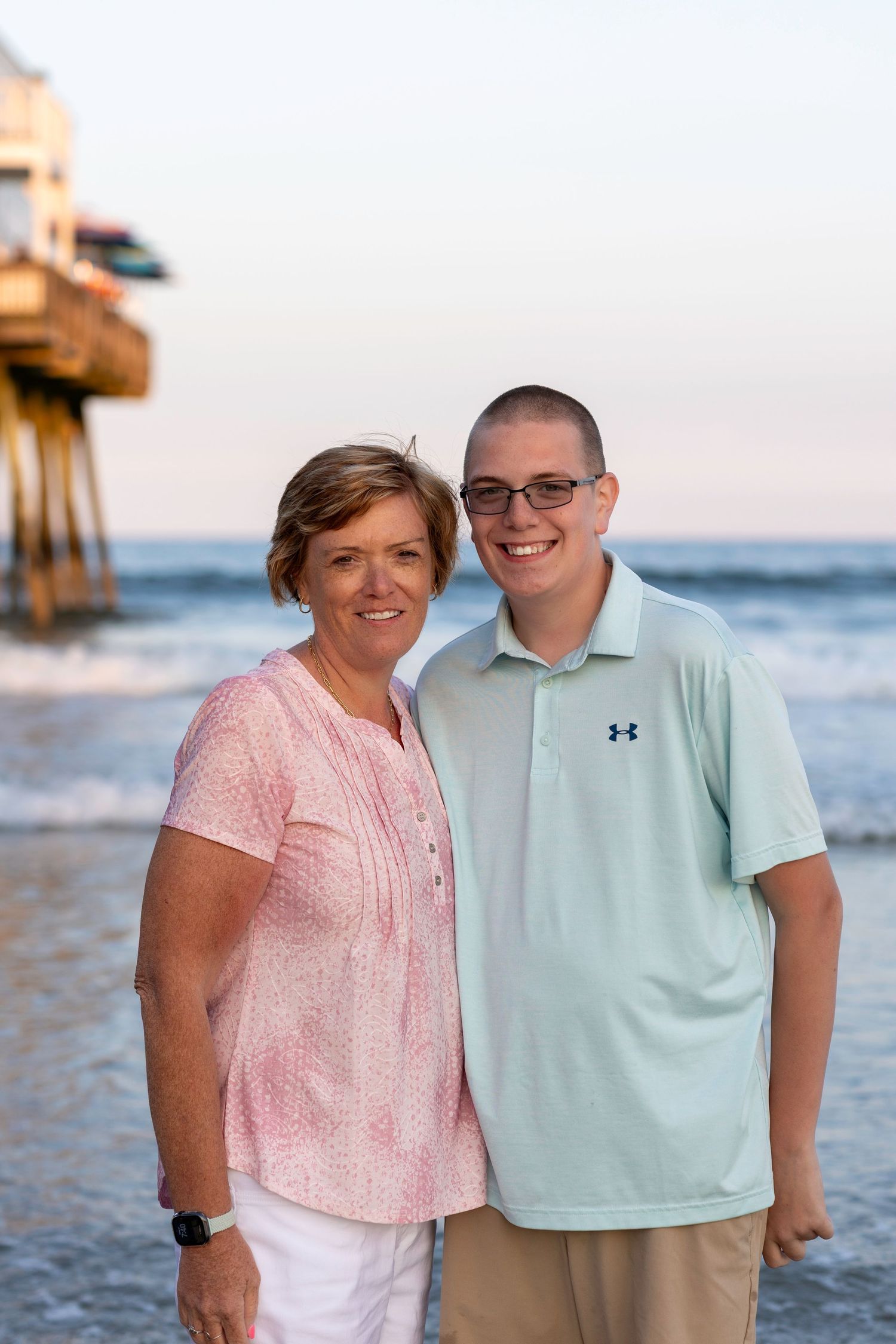Family Photo in Old Orchard Beach by the pier
