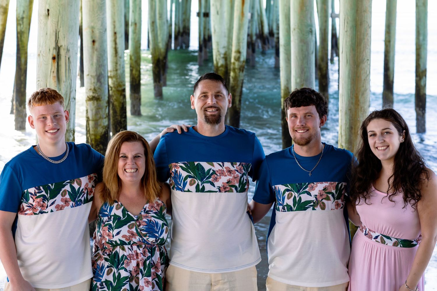 Family Photo in Old Orchard Beach by the pier