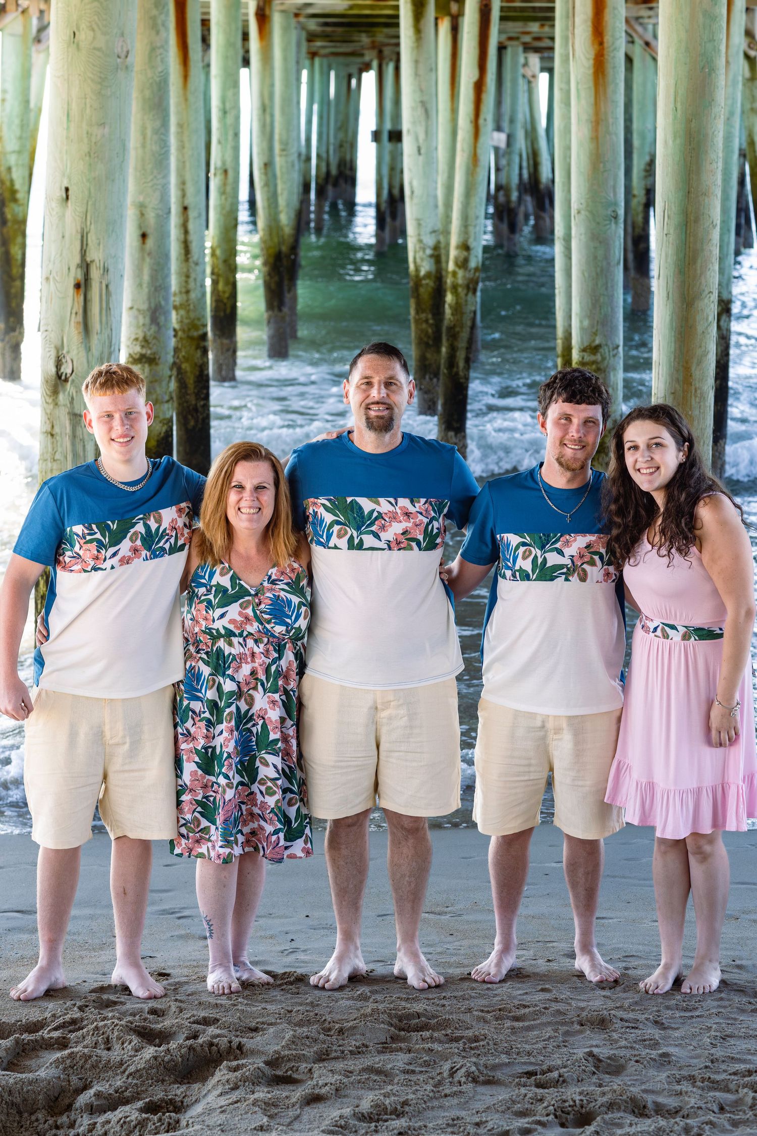 Family Photo in Old Orchard Beach by the pier