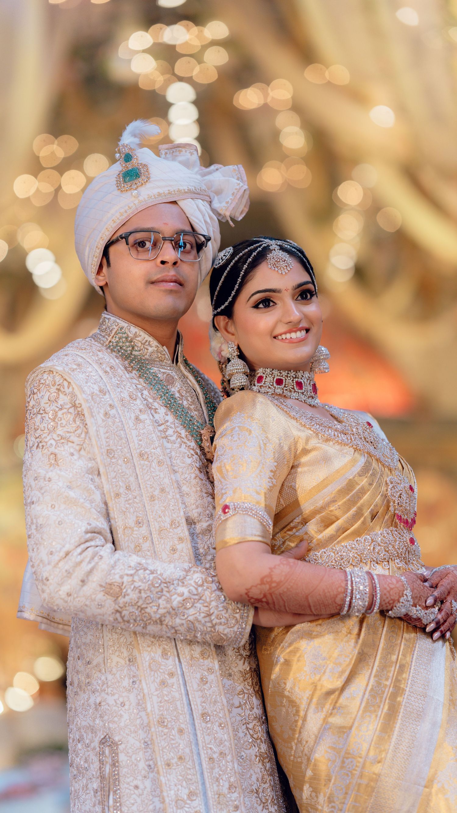 LIKITHA AND AKSHAY ON THEIR WEDDING DAY