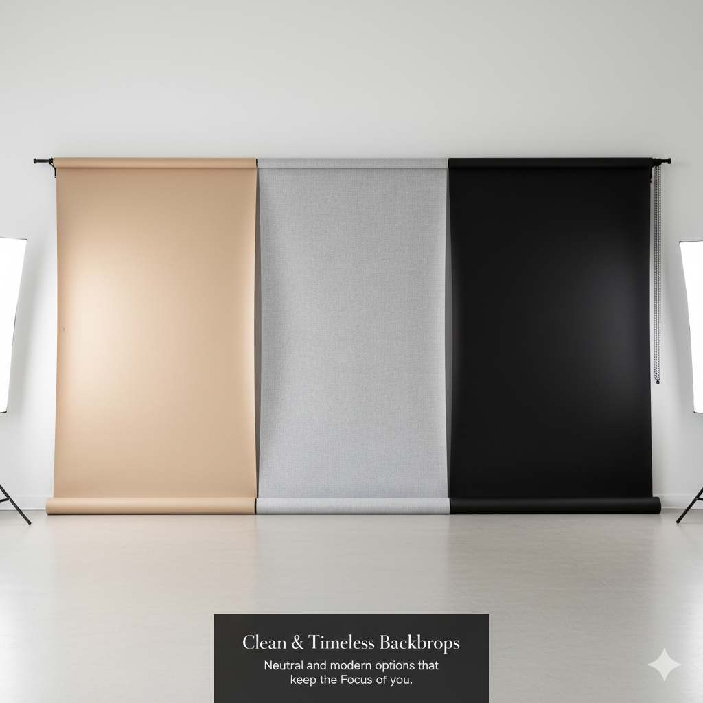 Studio background options.