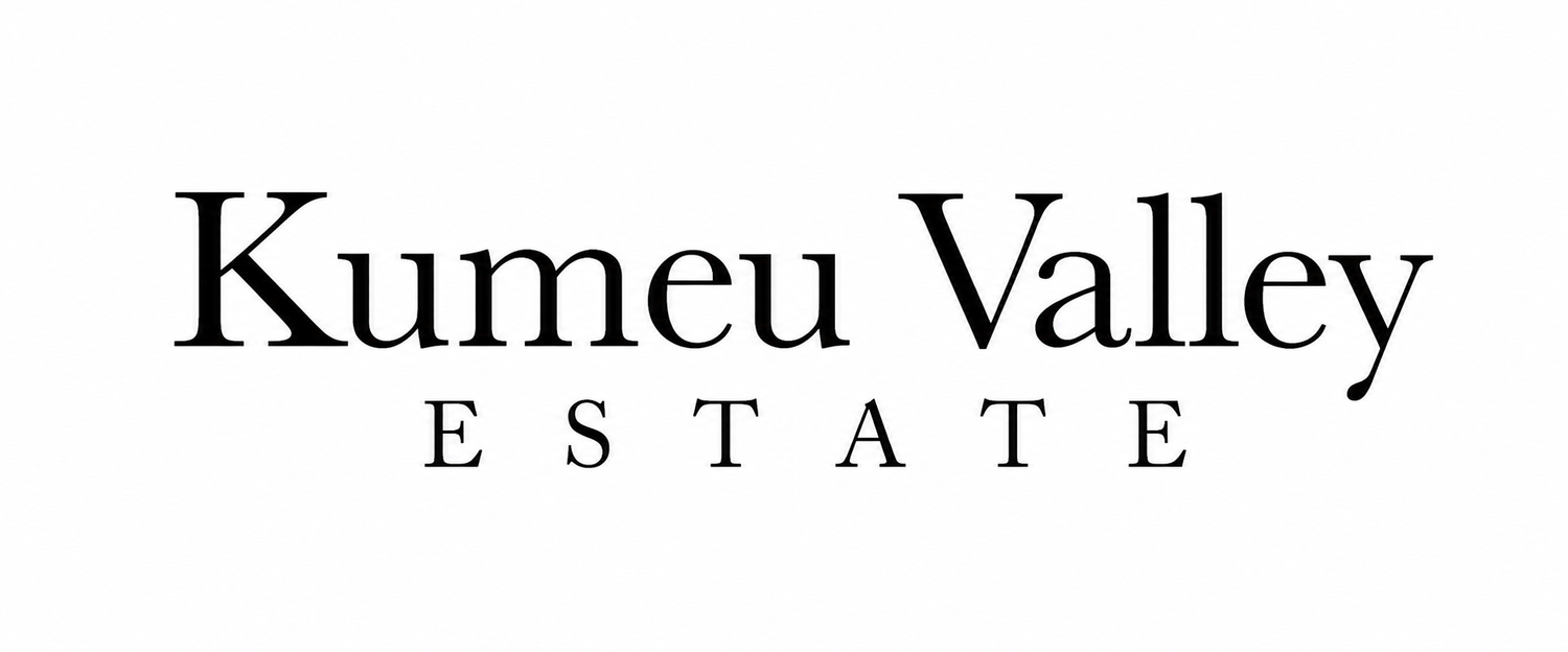 Kumeu Valley Estate logo featuring elegant serif typography on a white background.