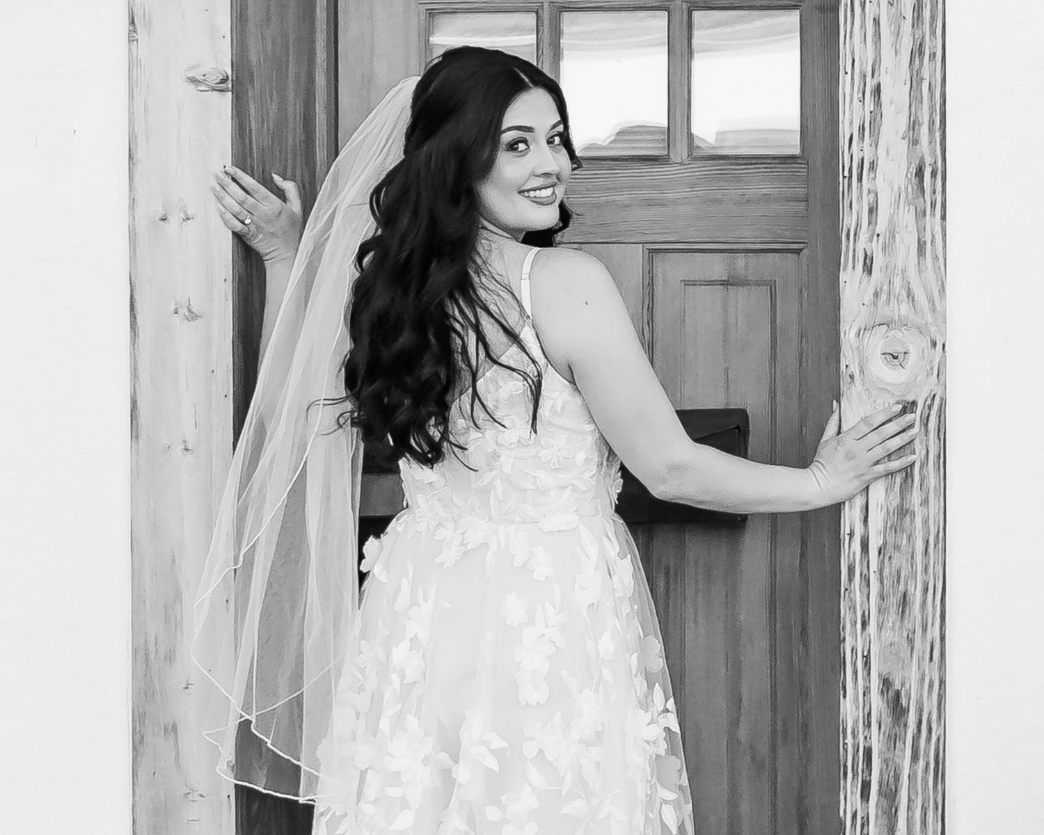 Bride photo in Tuscon AZ in Black and White