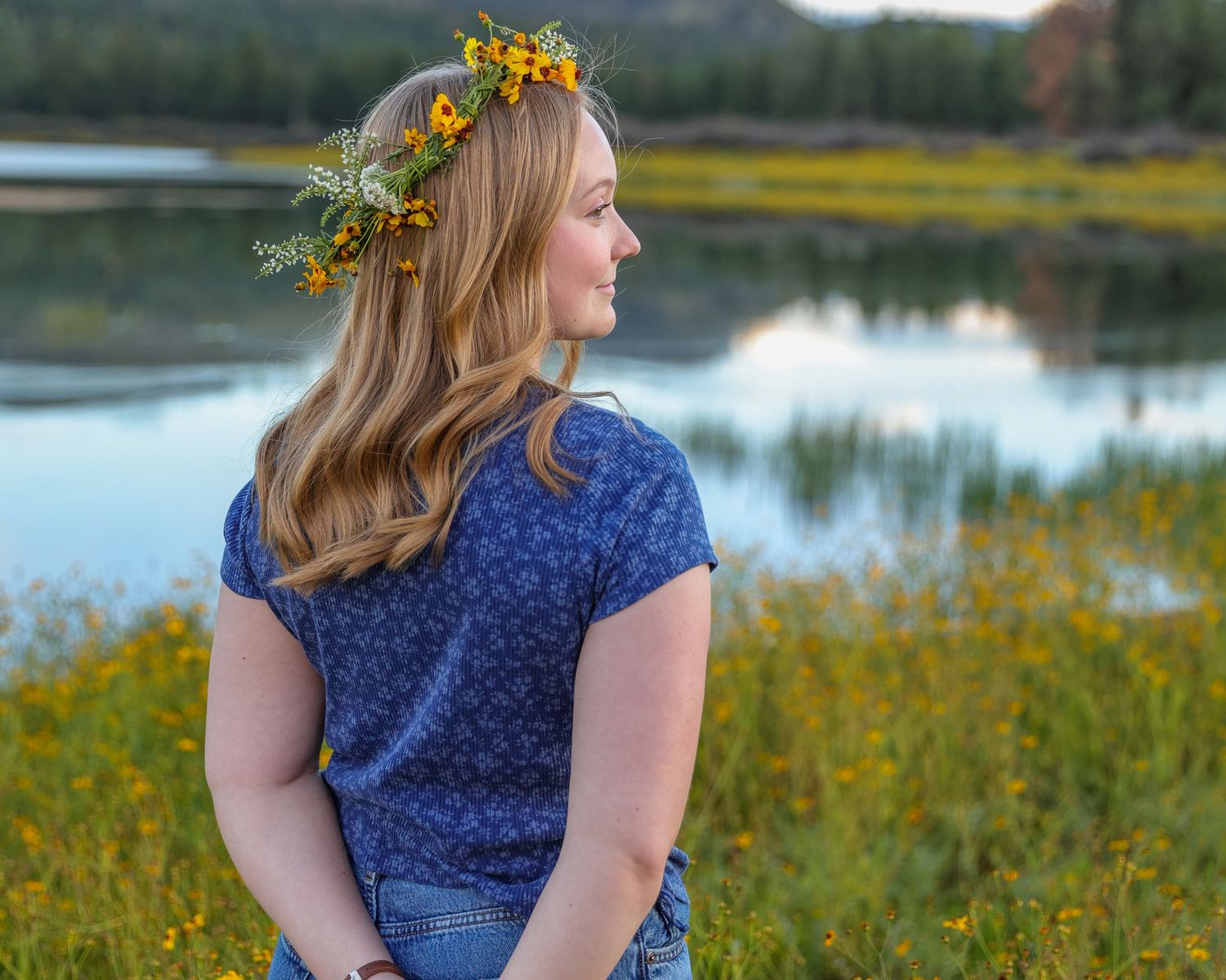 Senior Girl photographed at the Greer Lake in Arizona