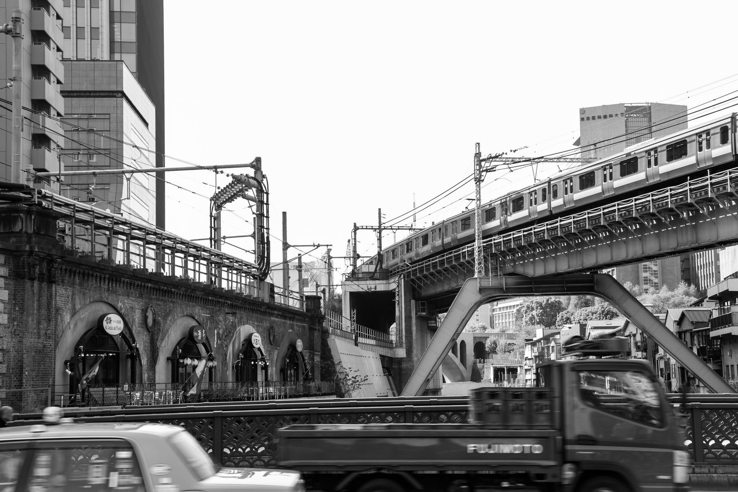 Black and White Photograph of Tokyo, Japan by Kayla de Guzman