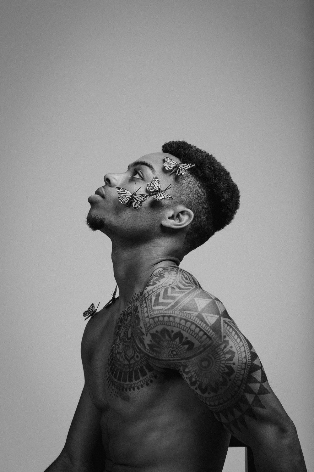 butterflies and henna tattoo, photographed by Kayla de Guzman