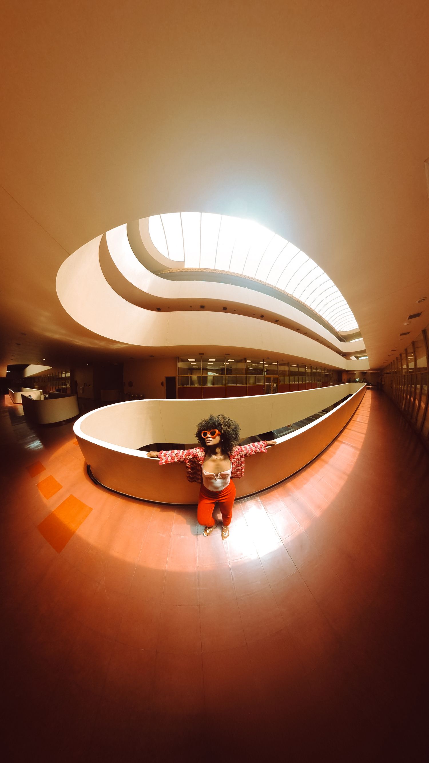 Portrait of an artist, taken from the Marin County Civic Center in San Rafael, CA