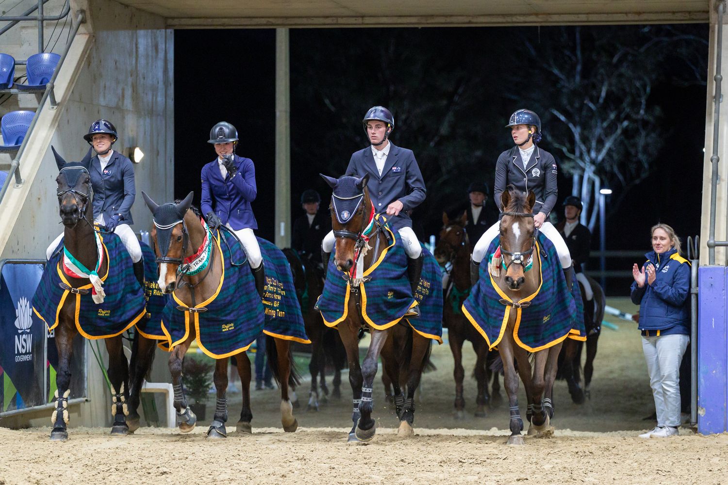 Team Australia won the 2023 Trans Tasman Challenge at Waratah Showjumping's World Cup Event. © Simon Scully, 2023.