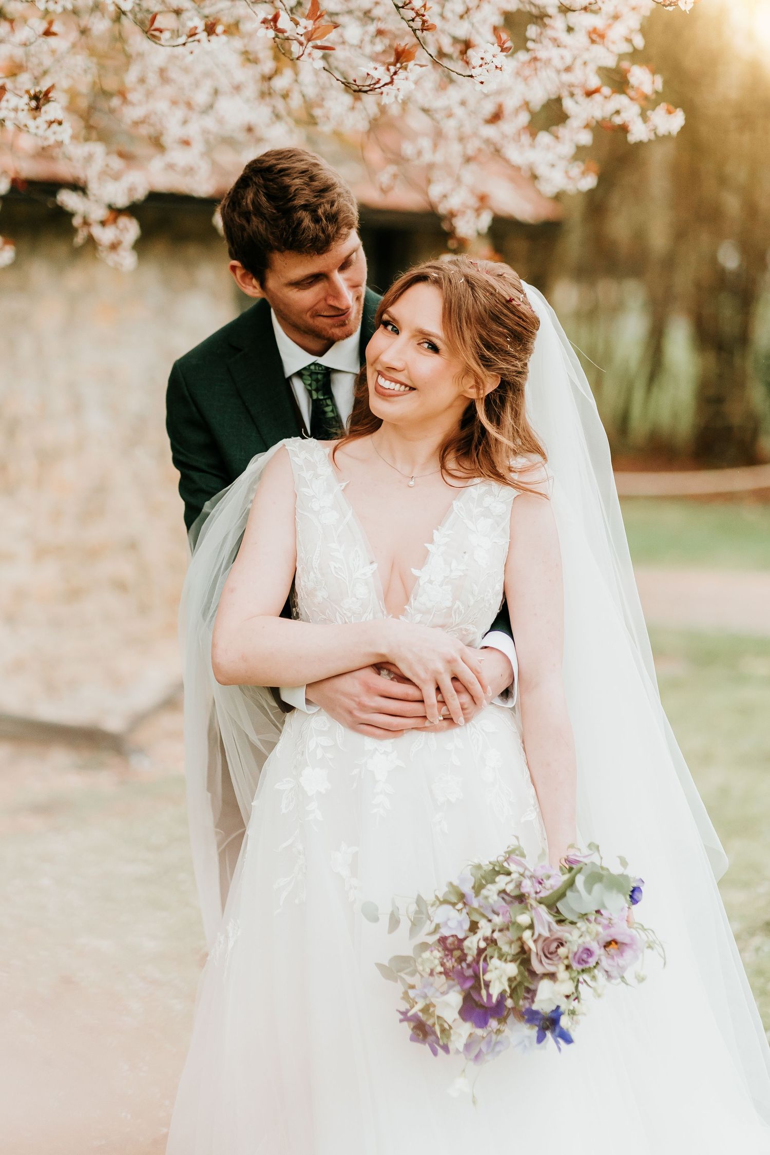 A luxury wedding portrait at Notley Abbey.