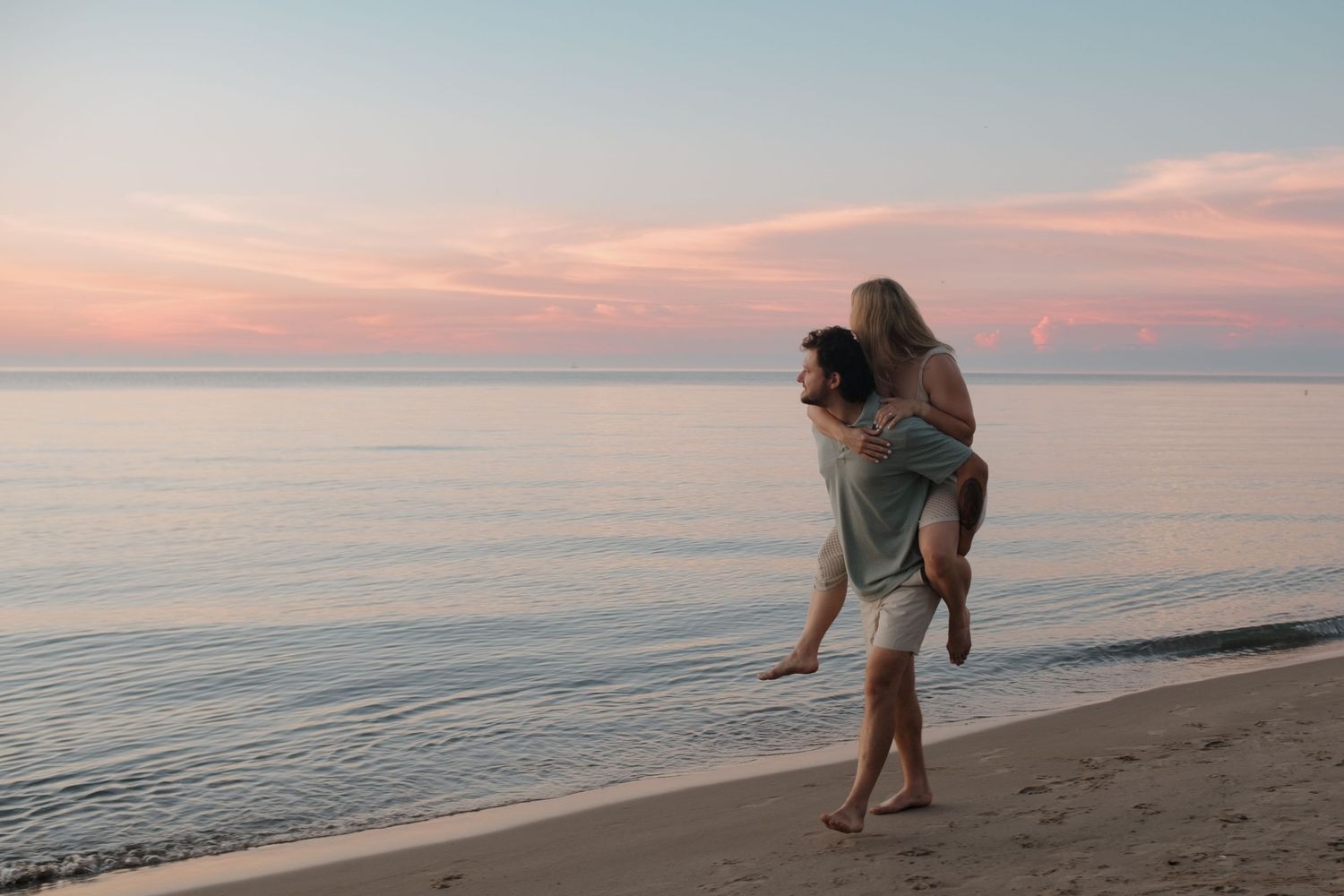 Romantic engagement photos taken in natural light in Minnesota