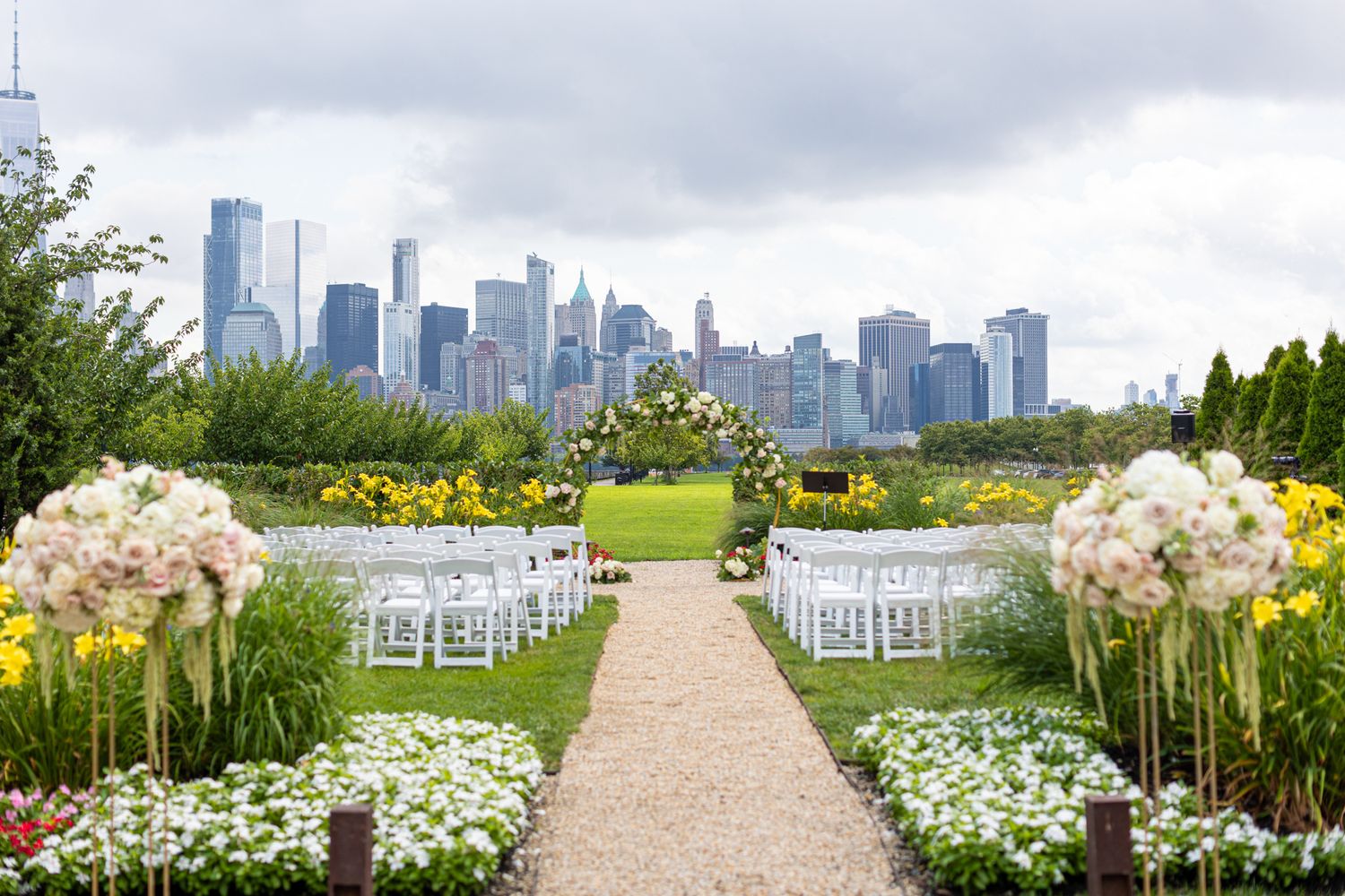Wedding photography at Liberty House Wedding & Event Venue capturing elegant moments with NYC skyline views and timeless storytelling.