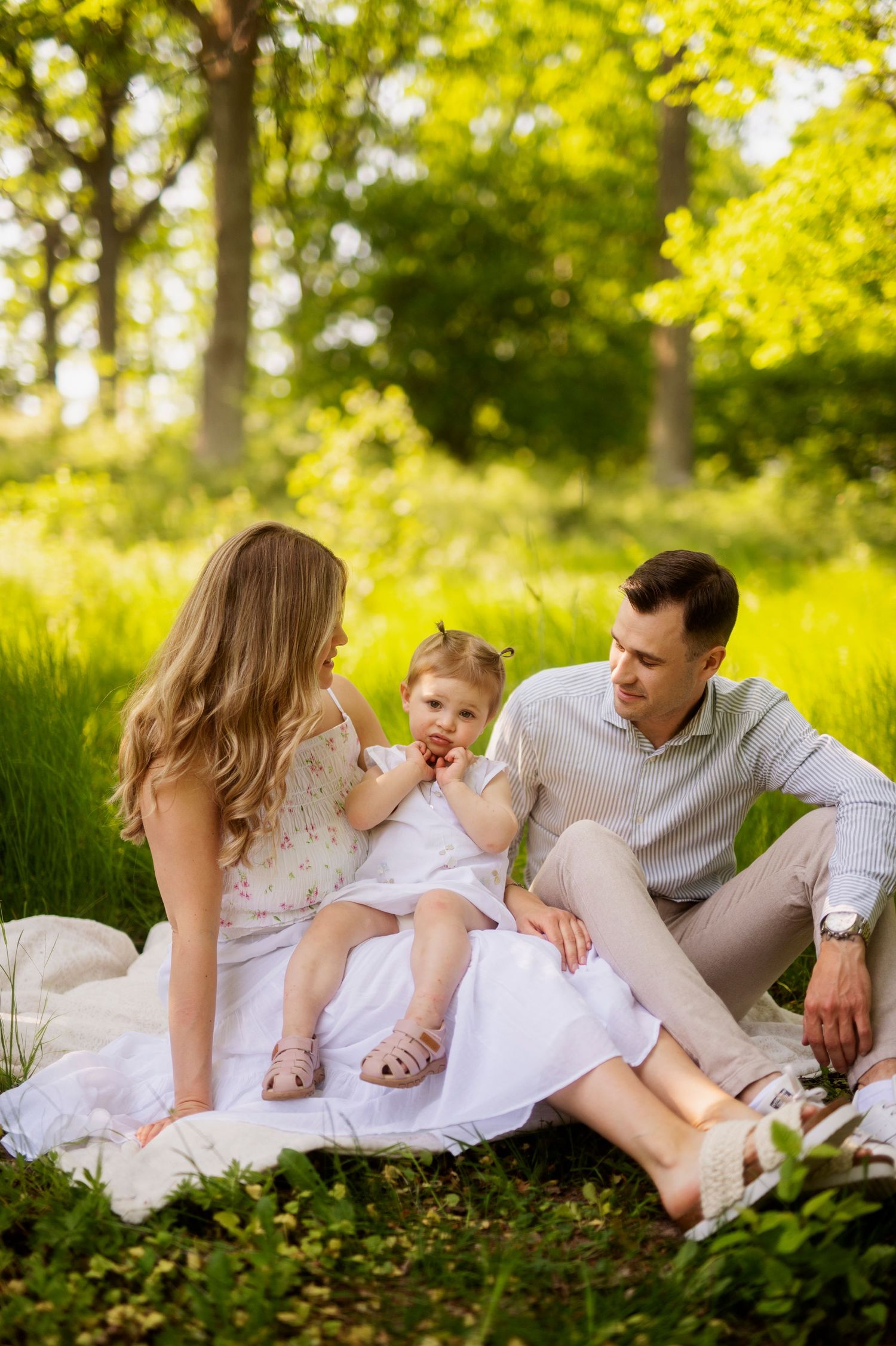 Avslappnad familjefotografering