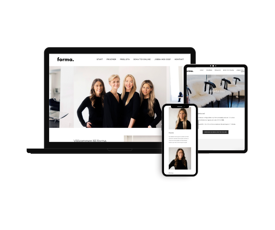 Hemsida designad och byggd till forma. i Motala