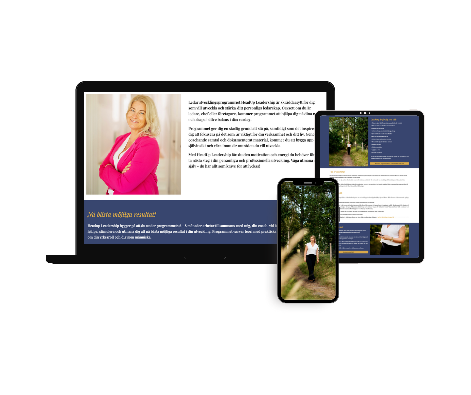 Coaching by Lottas hemsida designad av Petra Leandersson
