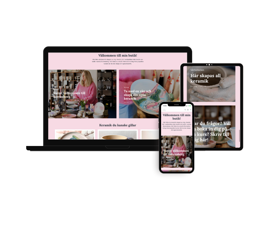 Maria Selins webbutik designad av Petra Leandersson